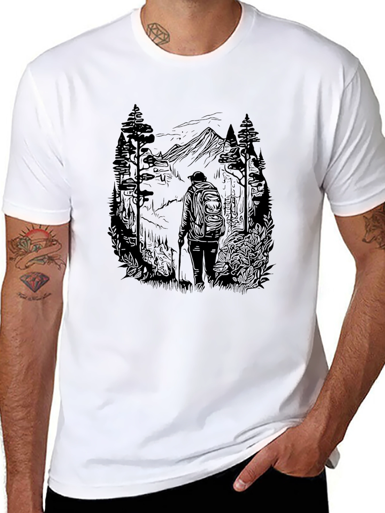 Mountain Hiker Graphic Tee - Adventure Awaits