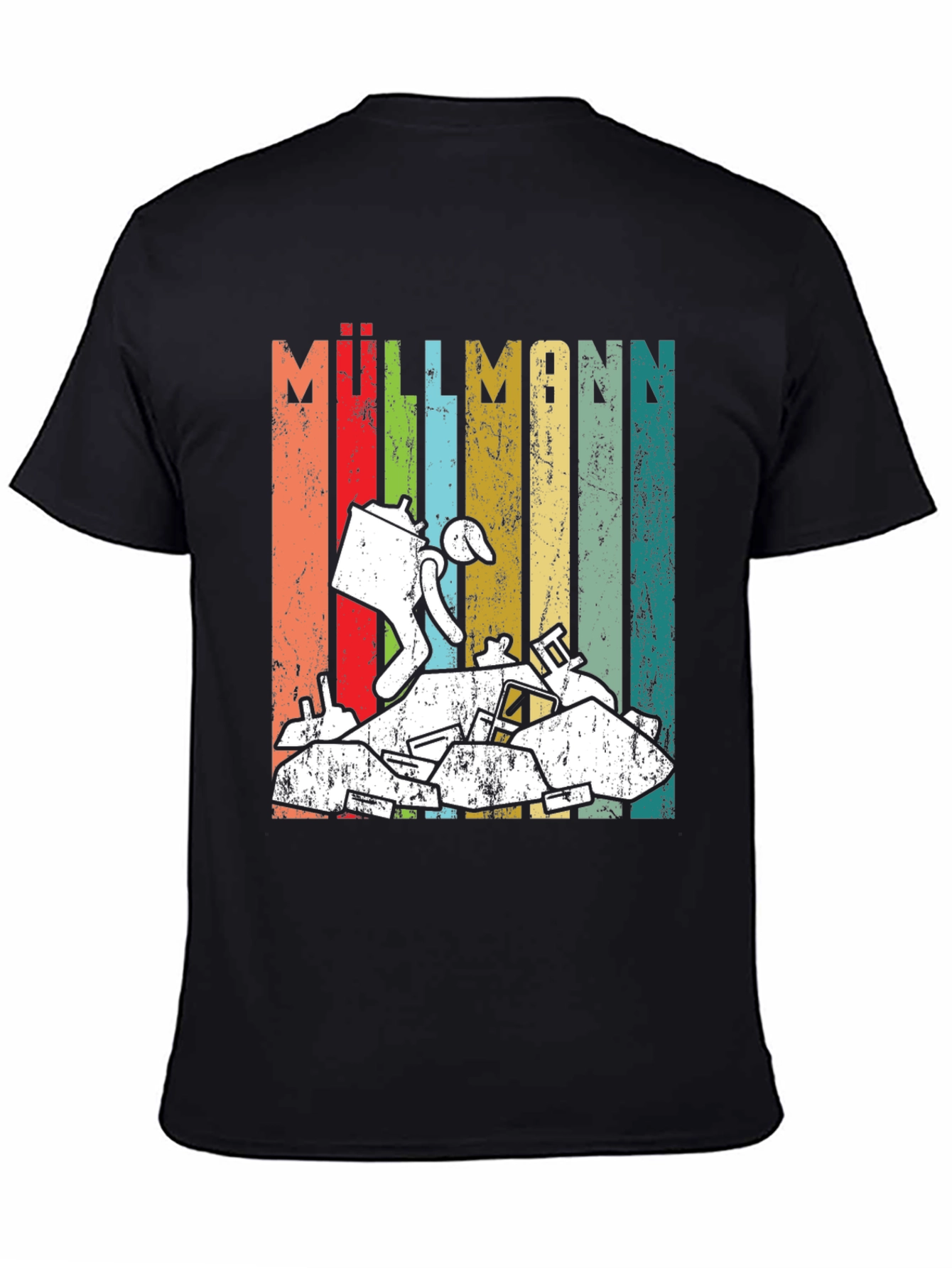 Retro Müllmann Graphic Tee - German for Garbageman