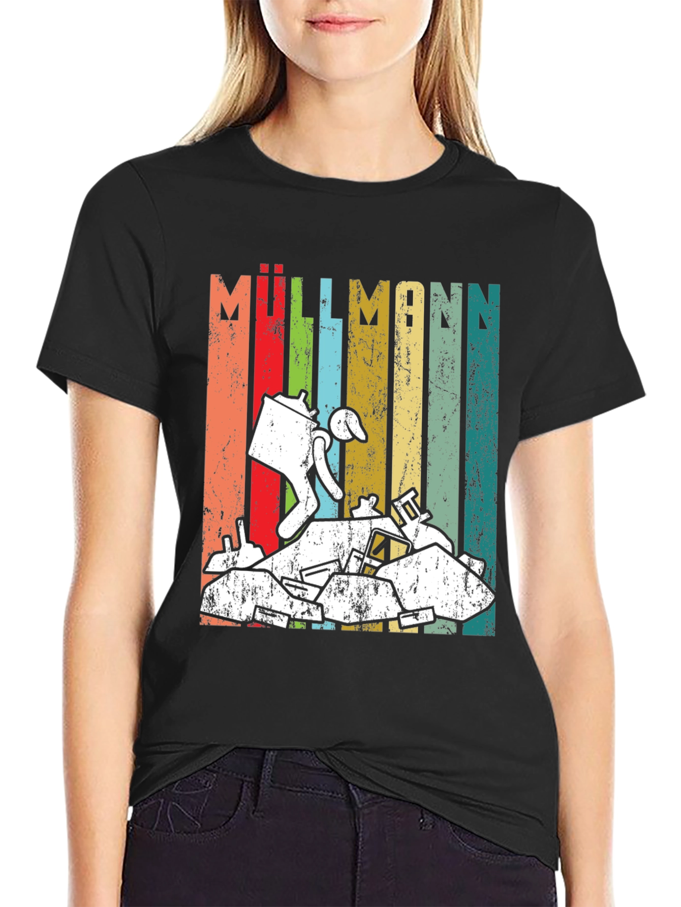 Retro Müllmann Graphic Tee - German for Garbageman