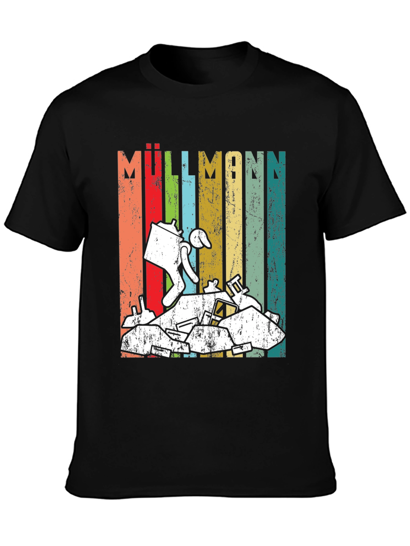 Retro Müllmann Graphic Tee - German for Garbageman