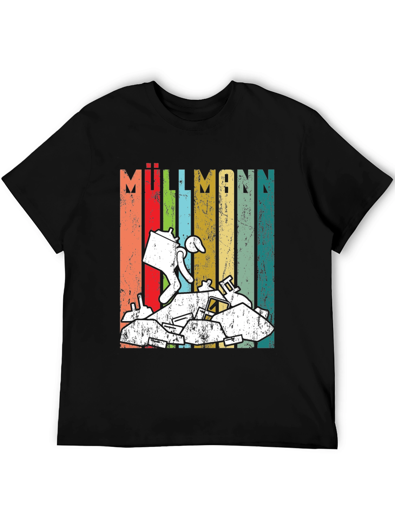 Retro Müllmann Graphic Tee - German for Garbageman