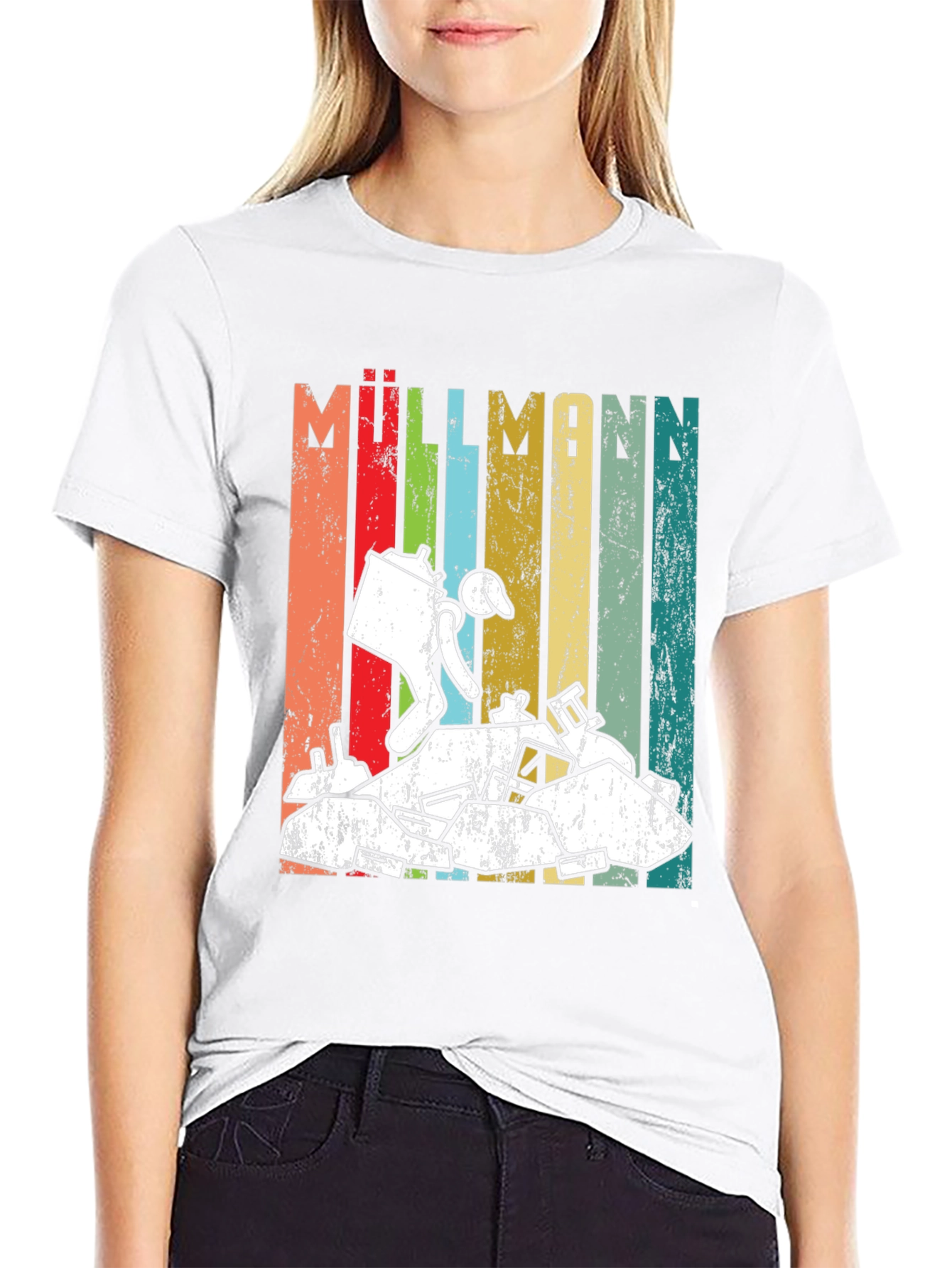Retro Müllmann Graphic Tee - German for Garbageman