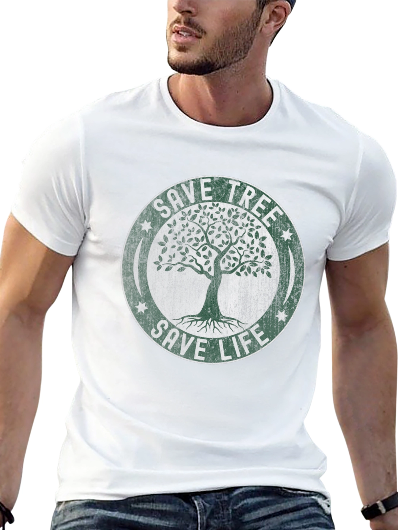 Save Tree Save Life Graphic Tee - Earth Friendly