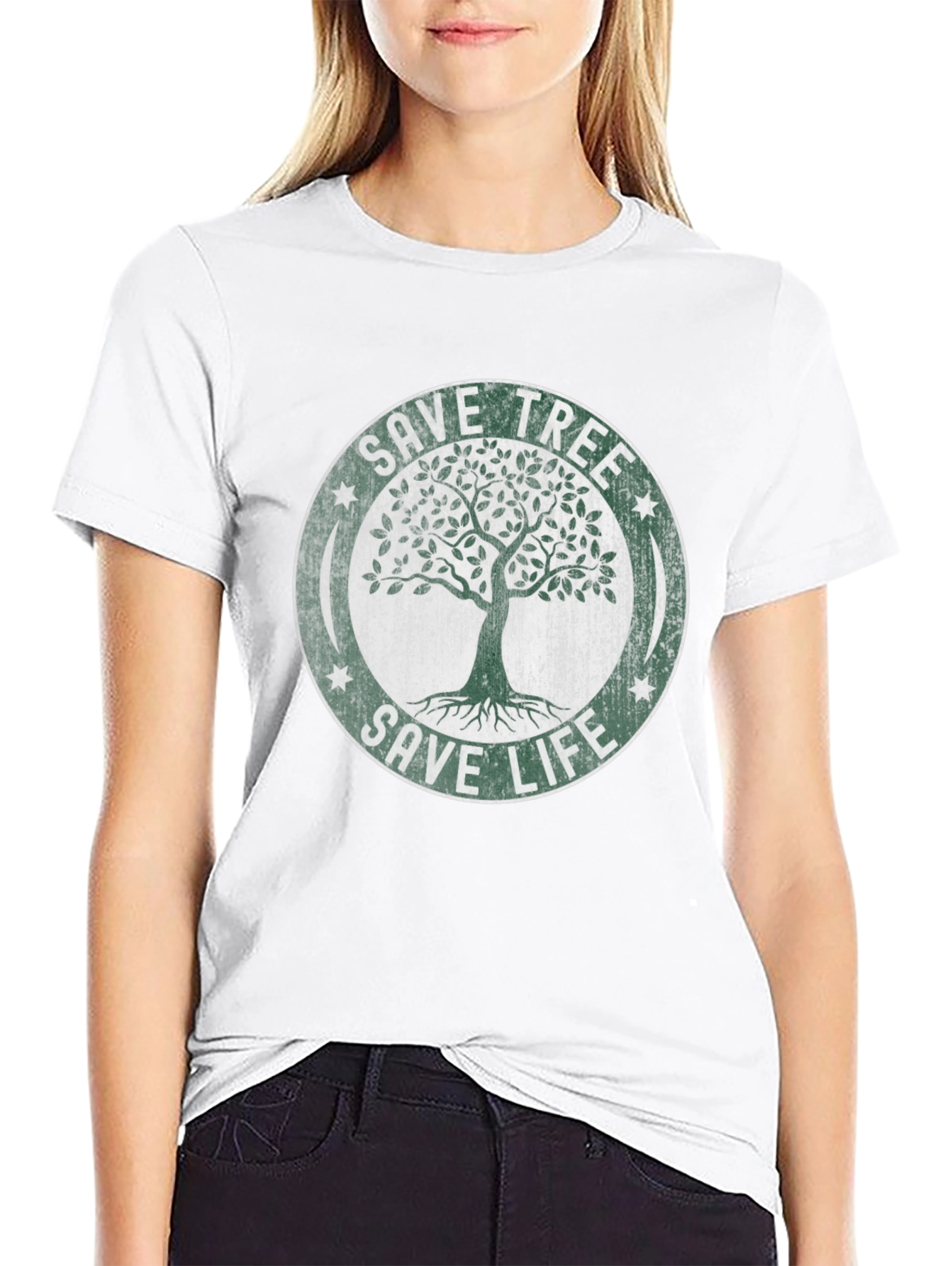 Save Tree Save Life Graphic Tee - Earth Friendly