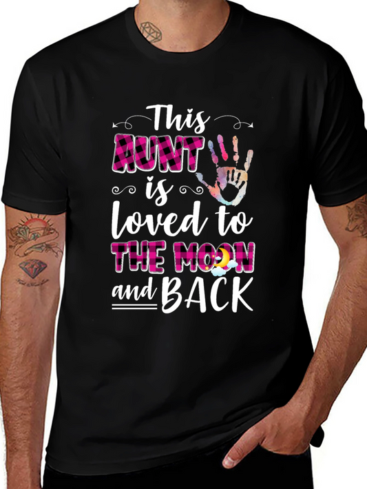 Loved Aunt Graphic T-Shirt - Black