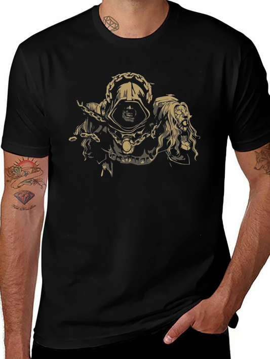 Grim Reaper Graphic Tee - Black T-Shirt for Men