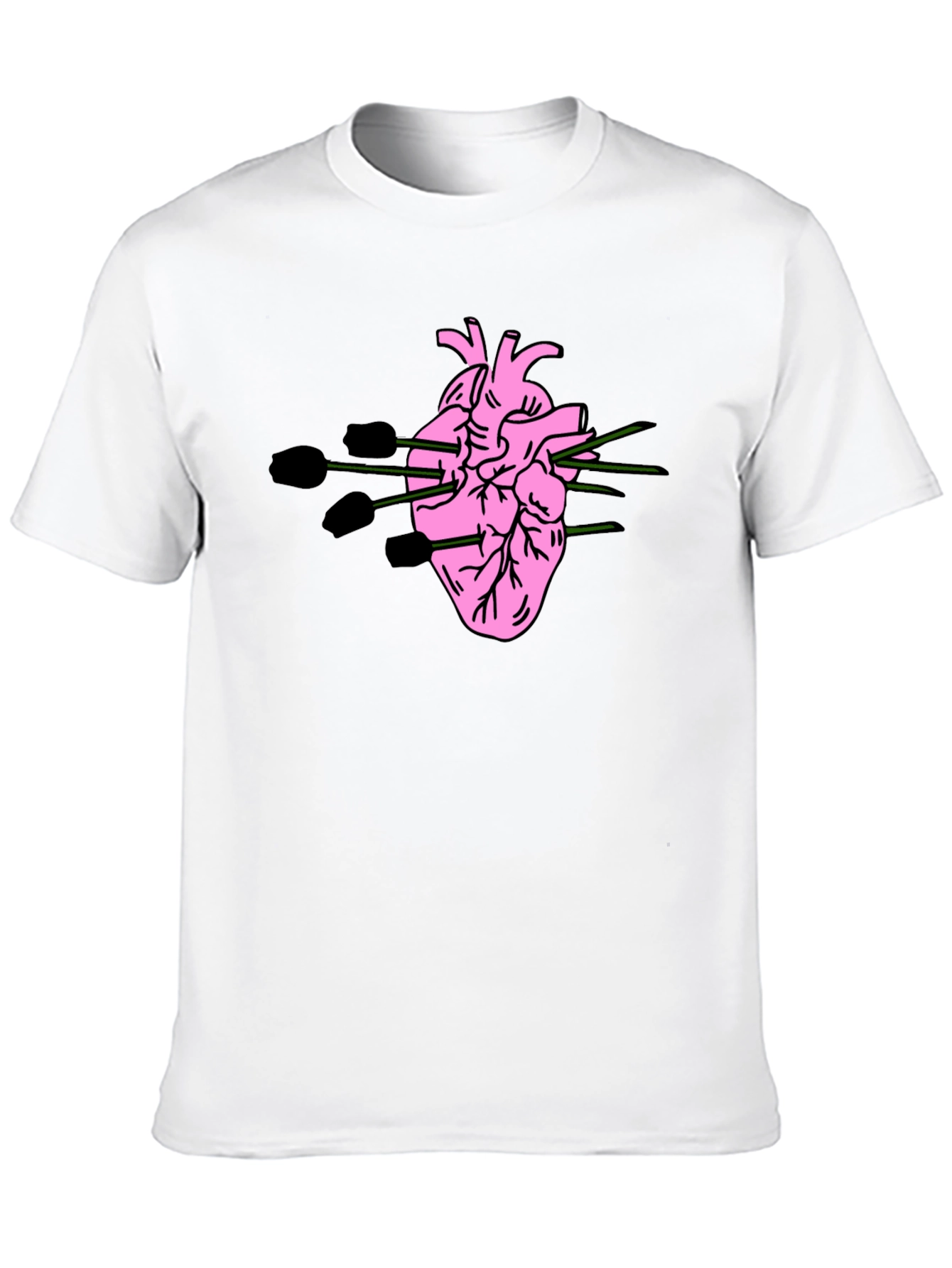 Stabbed Heart Graphic Tee - Black