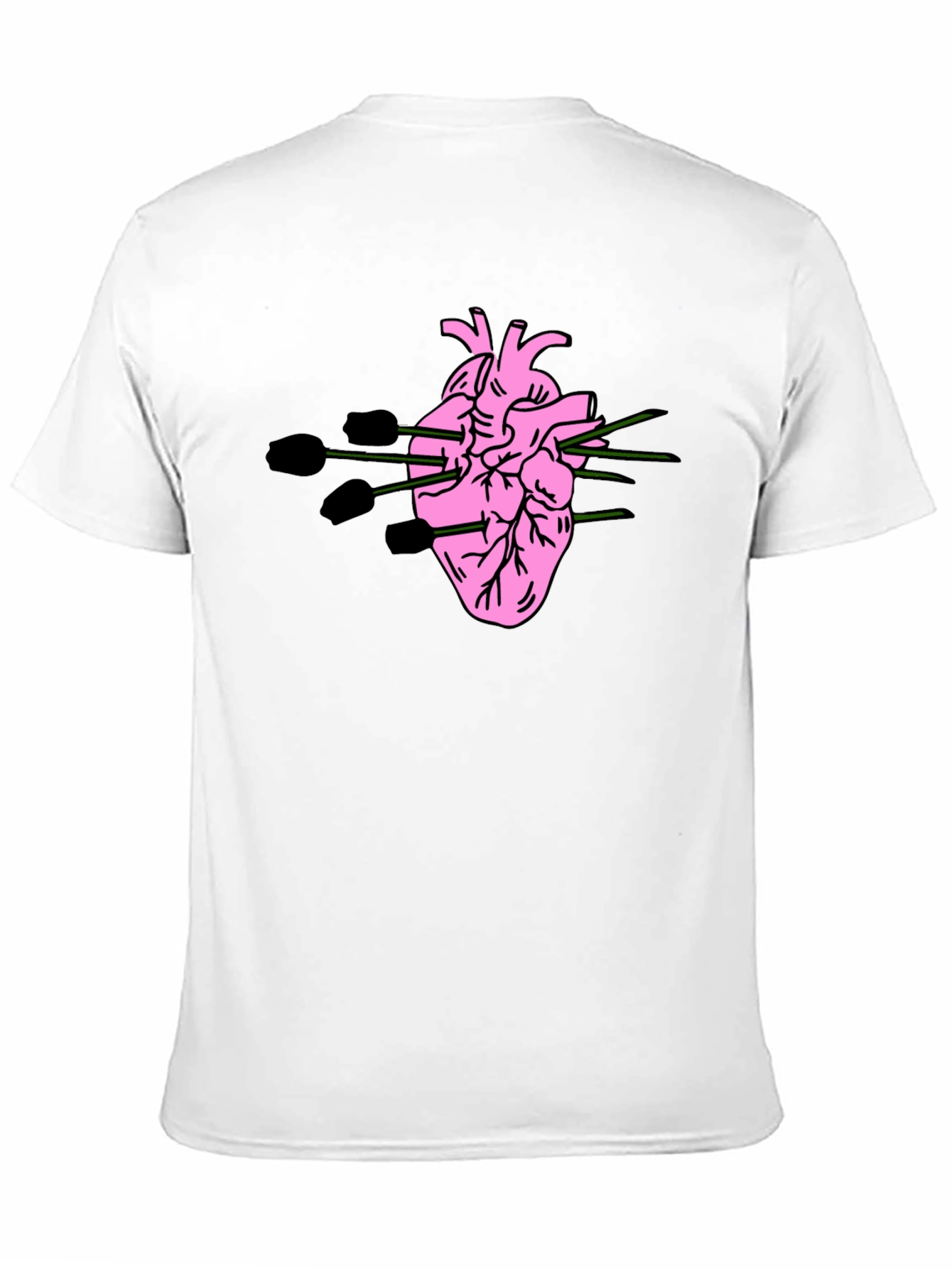 Stabbed Heart Graphic Tee - Black