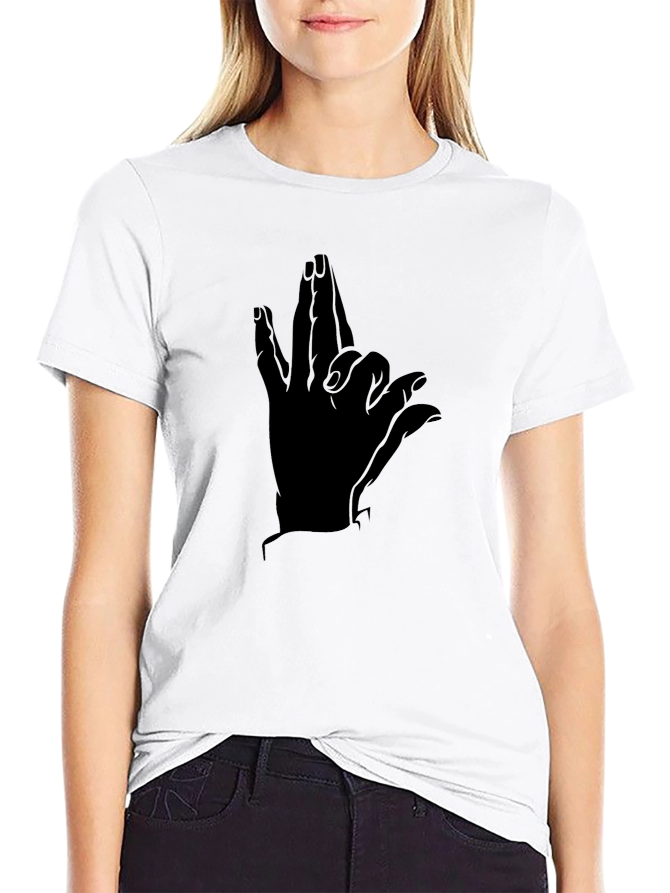 Mens Black Graphic Tee - Hand Design