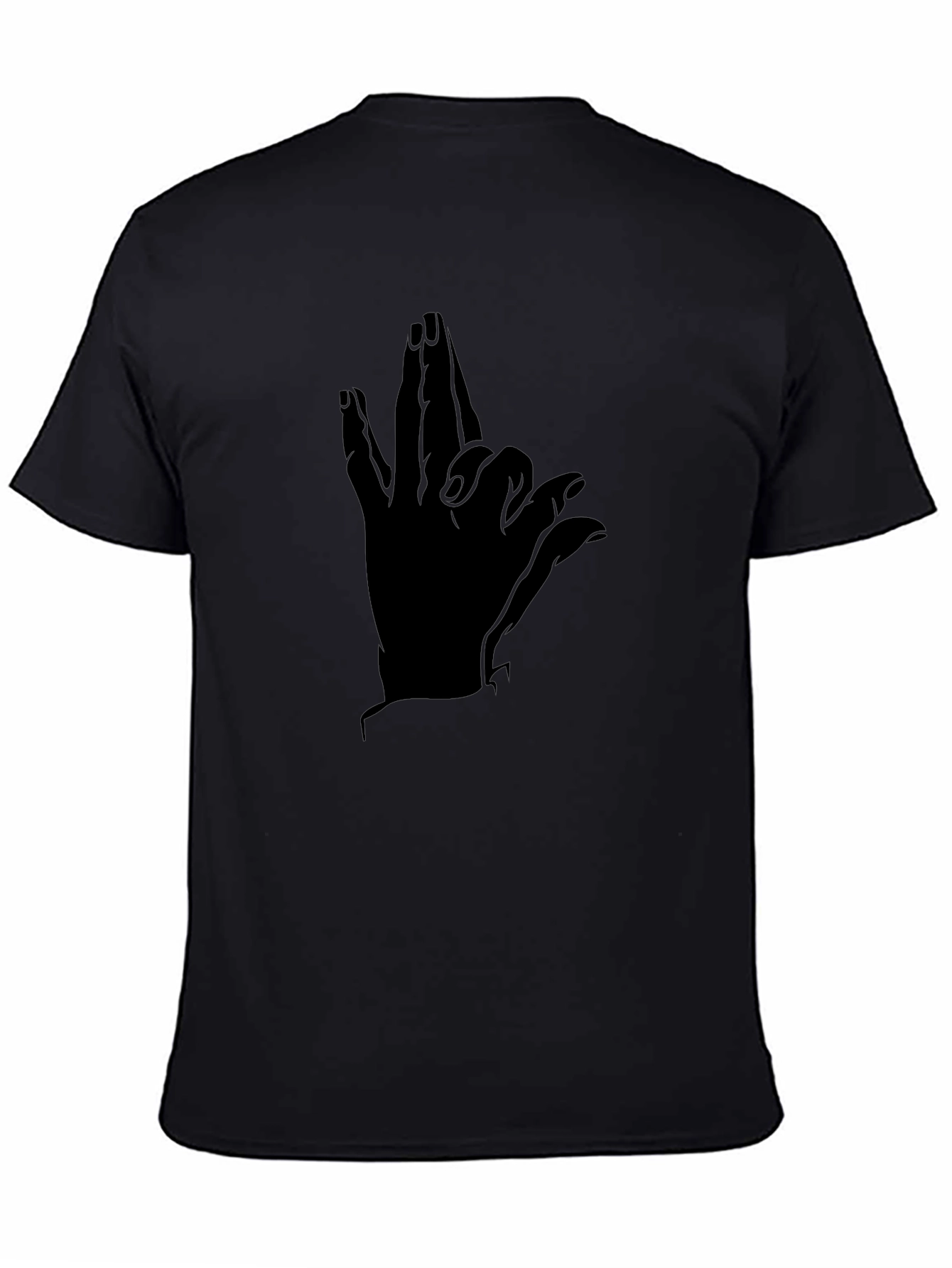 Mens Black Graphic Tee - Hand Design