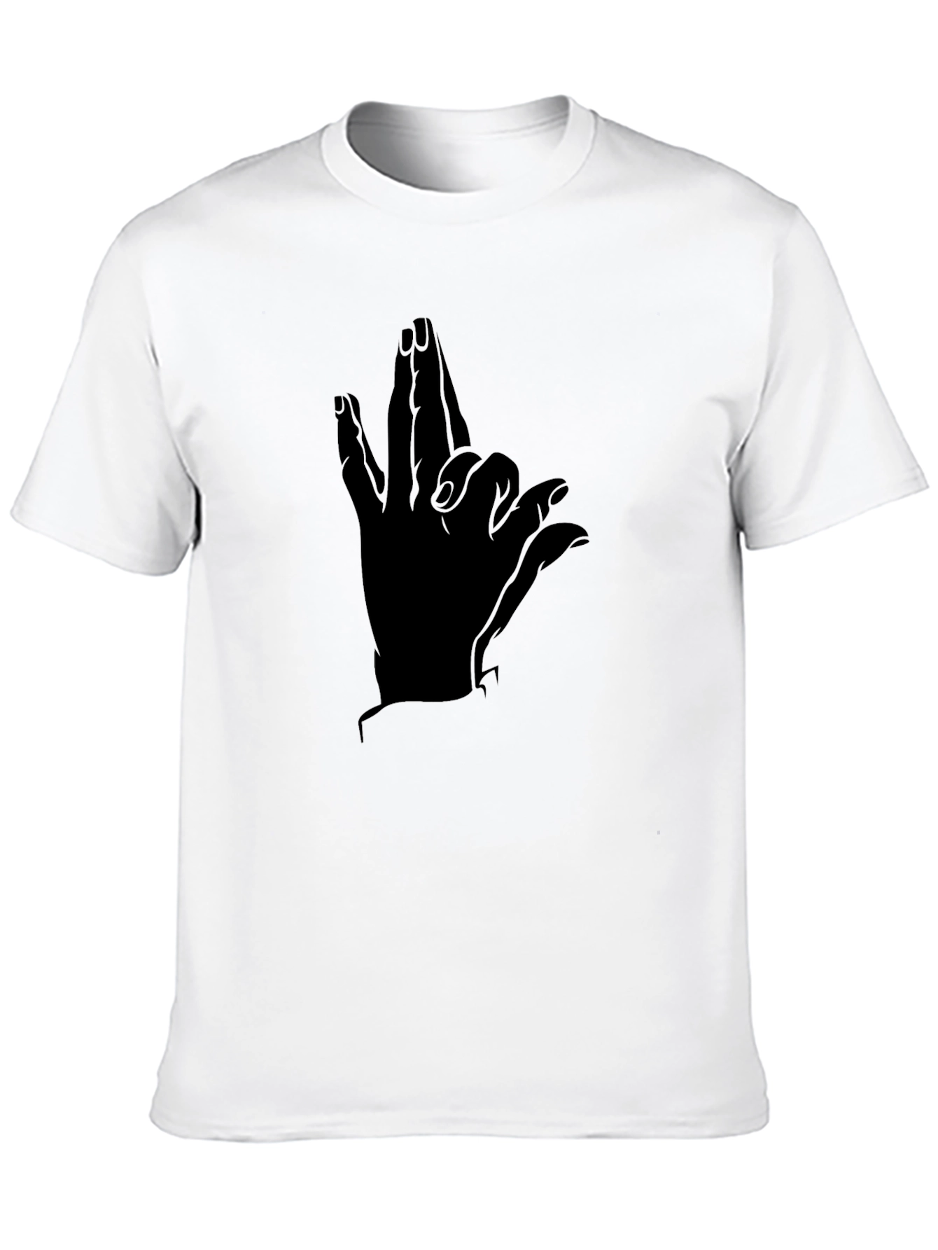 Mens Black Graphic Tee - Hand Design
