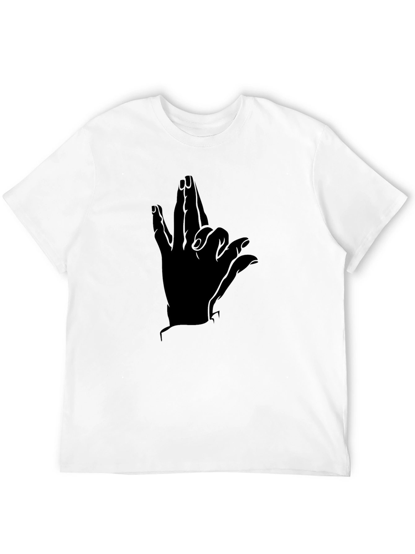 Mens Black Graphic Tee - Hand Design