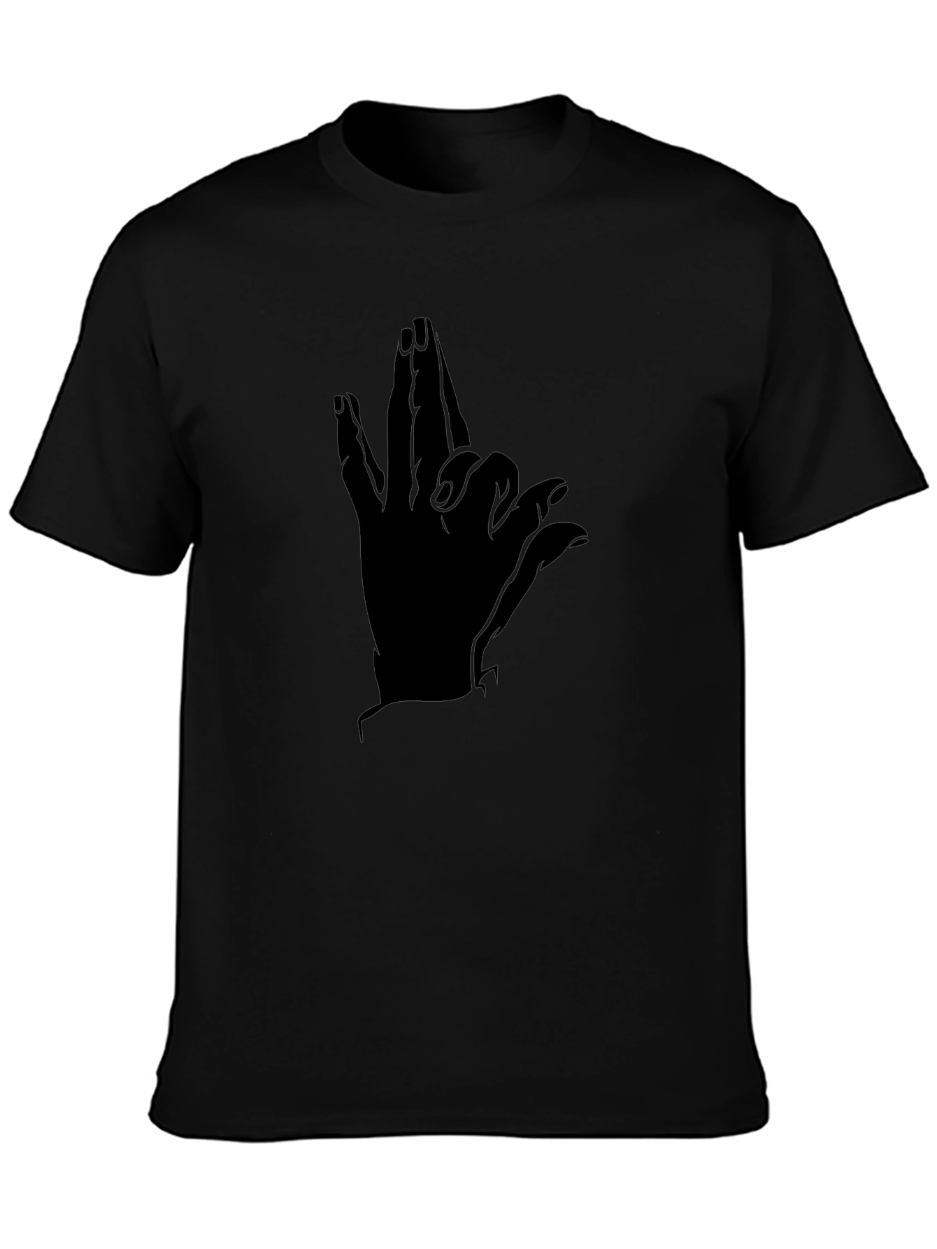 Mens Black Graphic Tee - Hand Design