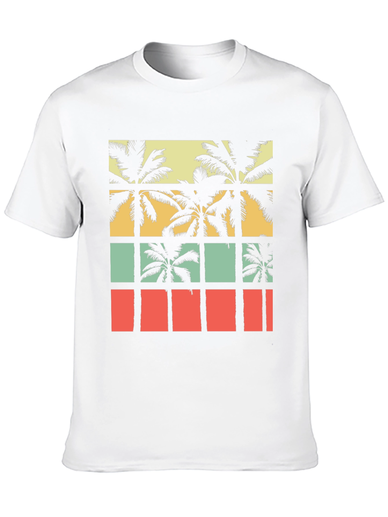 Retro Palm Tree Graphic Tee - Black