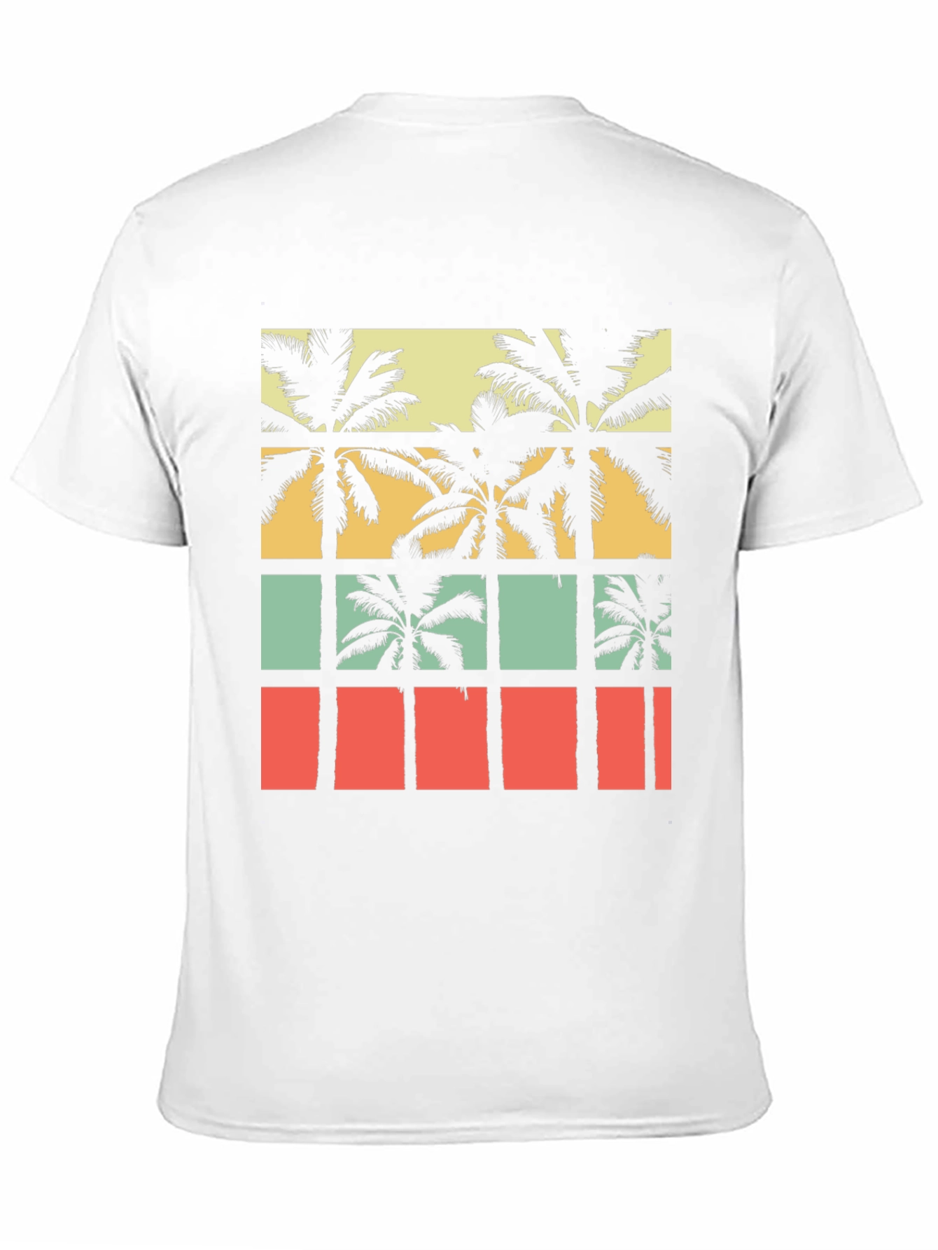 Retro Palm Tree Graphic Tee - Black