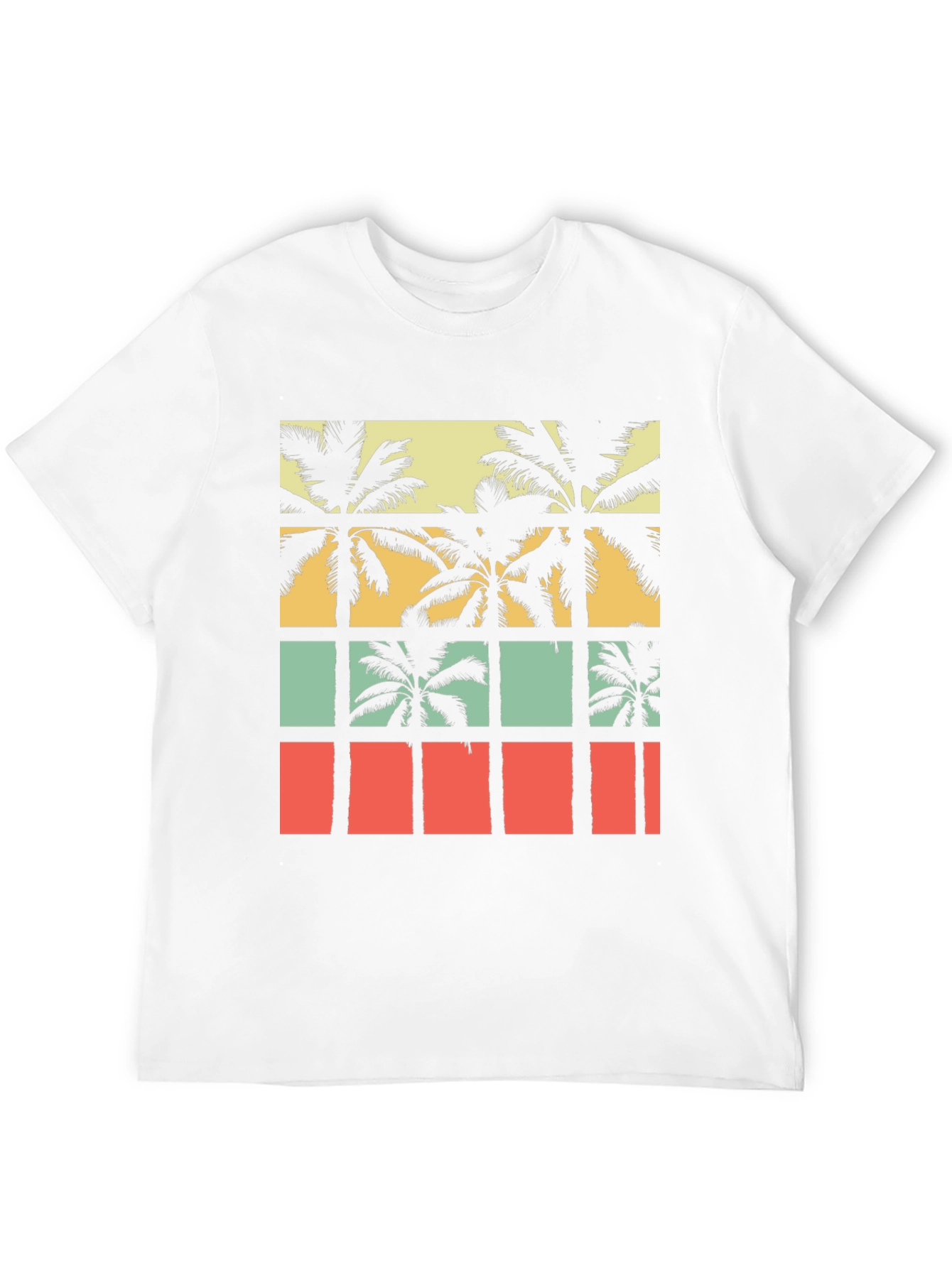 Retro Palm Tree Graphic Tee - Black