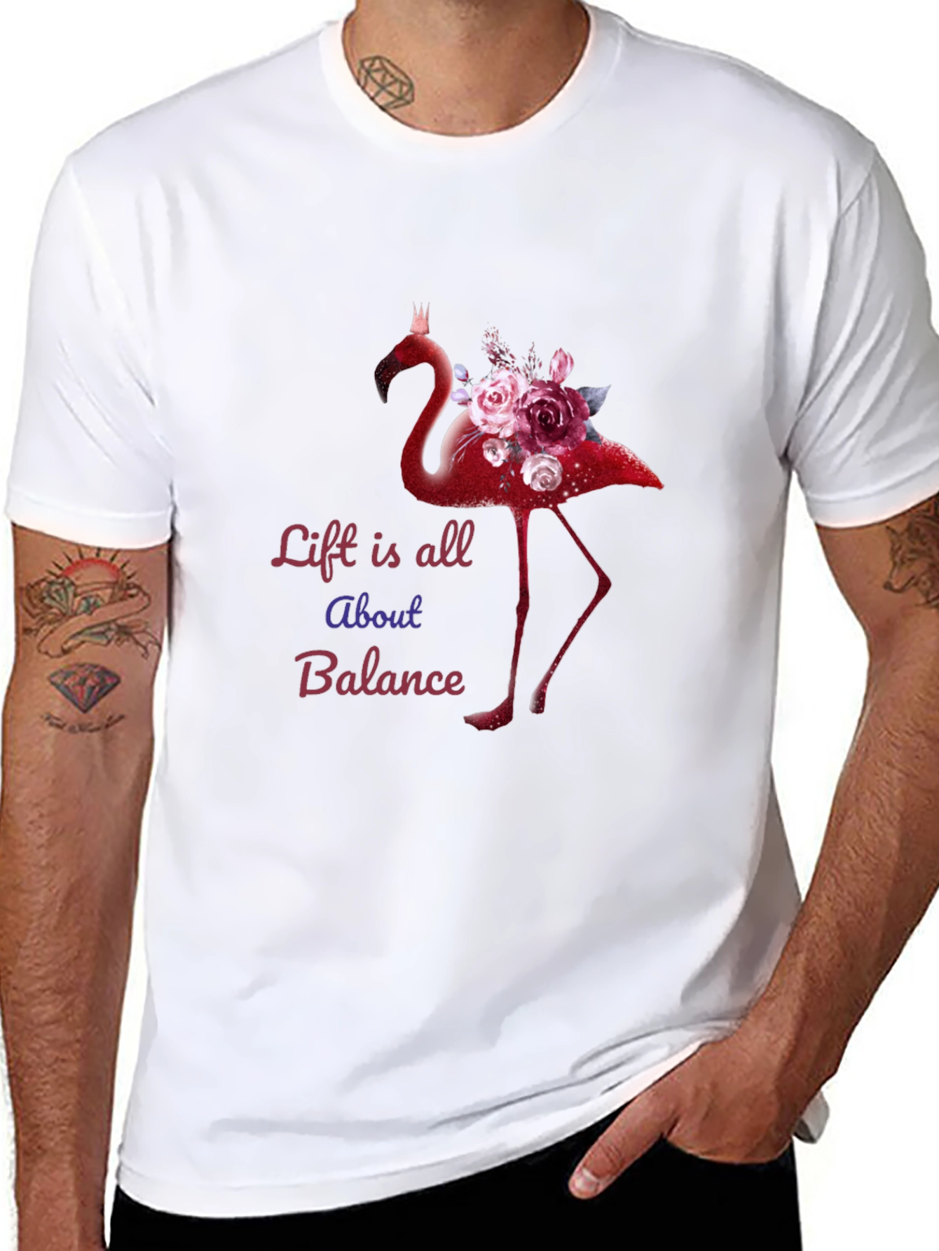 Life is All About Balance Flamingo T-Shirt