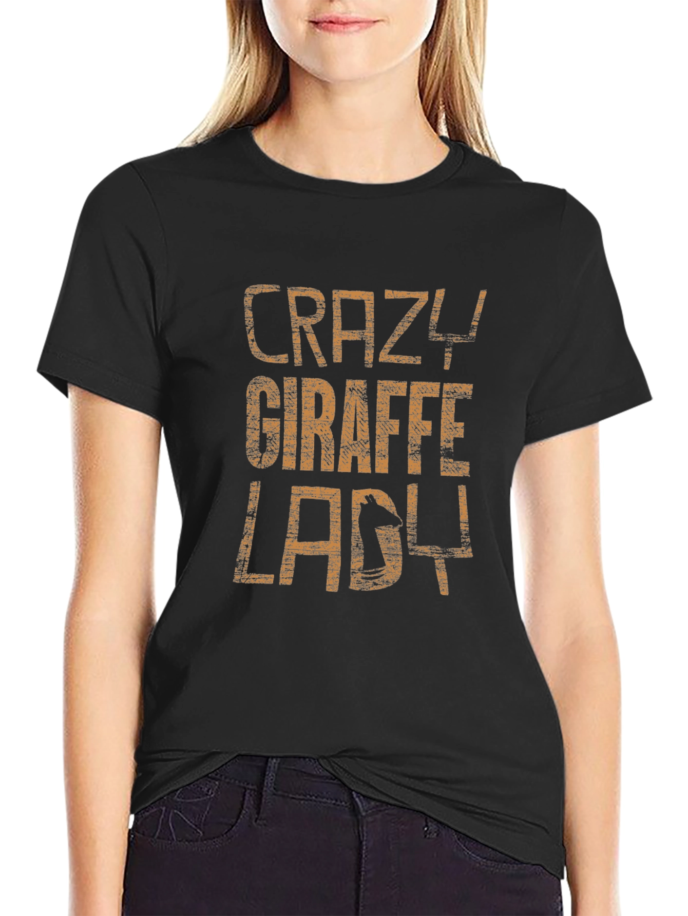 Crazy Giraffe Lady Graphic Tee