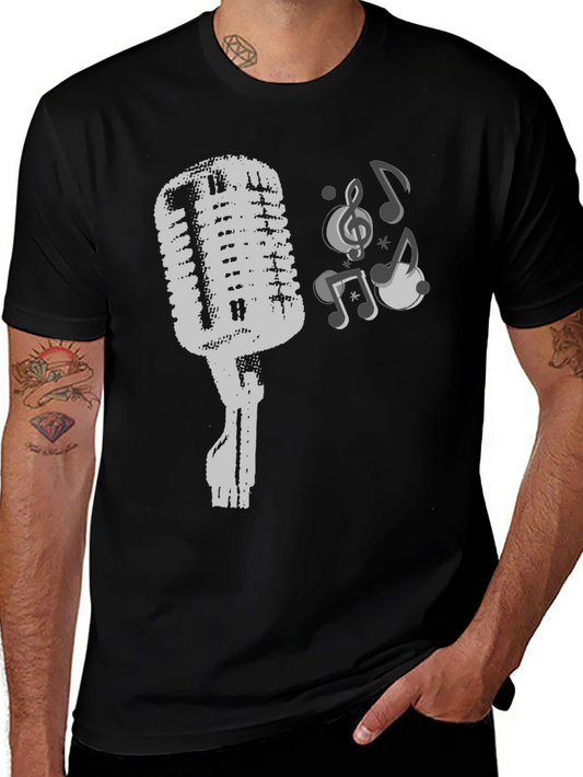 Vintage Microphone Graphic Tee