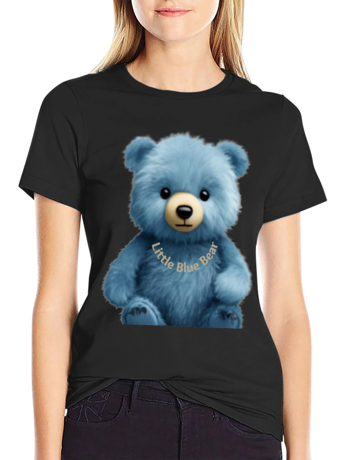 Little Blue Bear Graphic T-Shirt