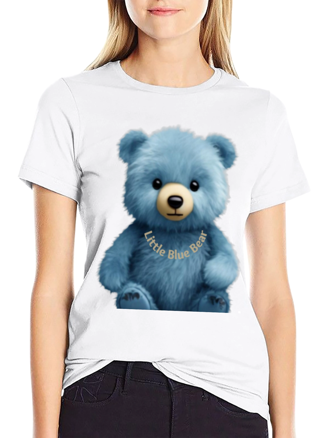 Little Blue Bear Graphic T-Shirt