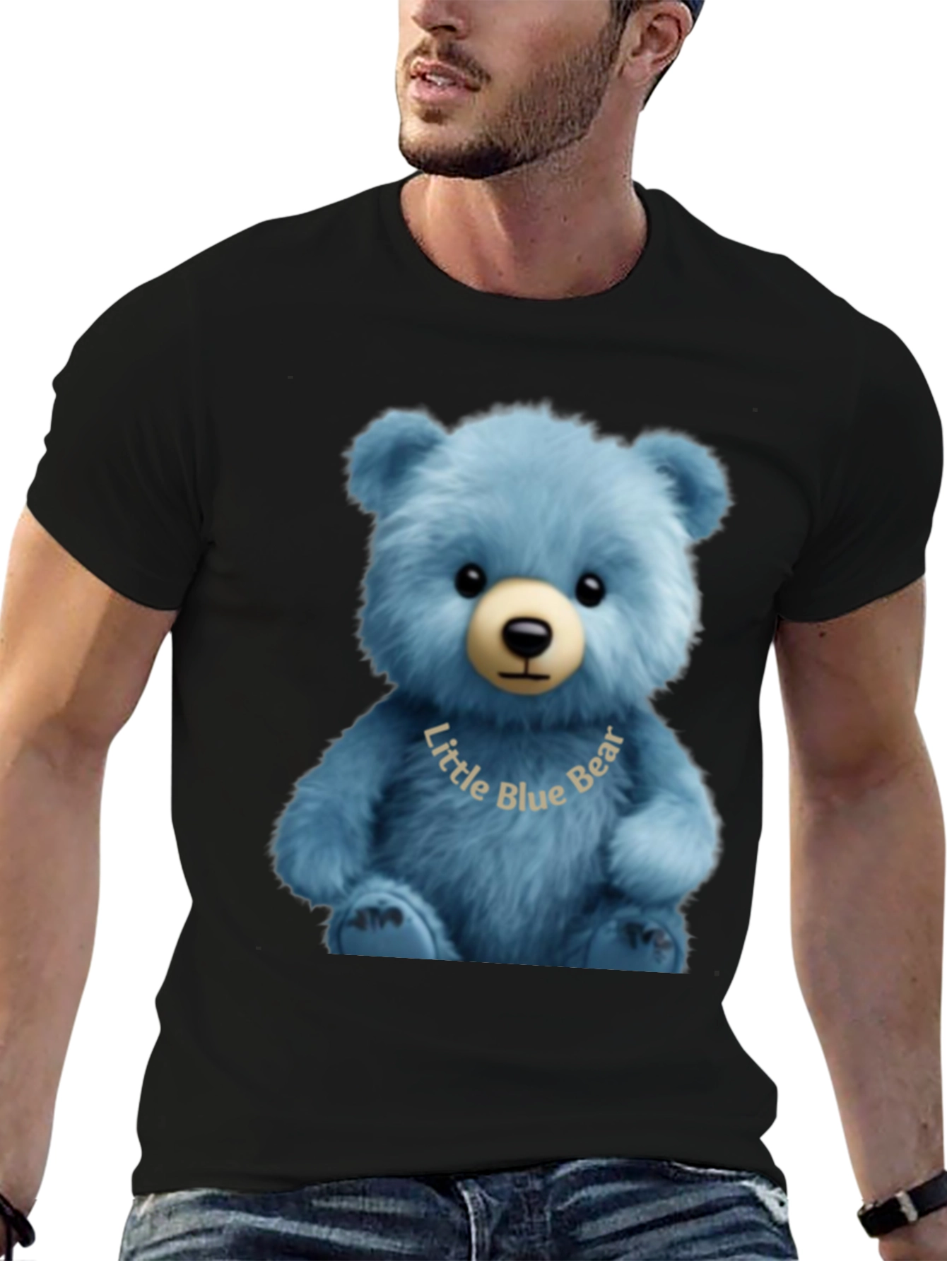Little Blue Bear Graphic T-Shirt