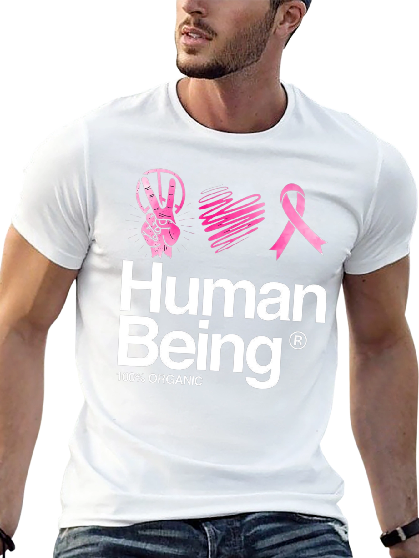 Human Being Organic Cotton Graphic Tee