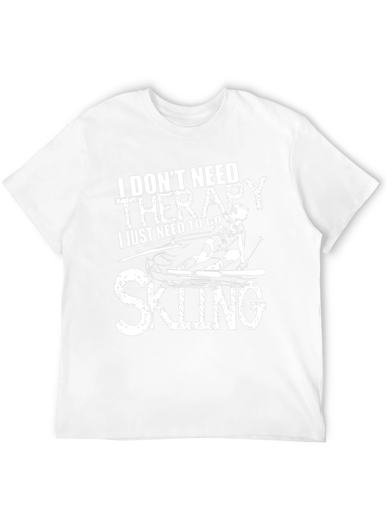 Skiing Therapy T-Shirt Fun Ski Tee