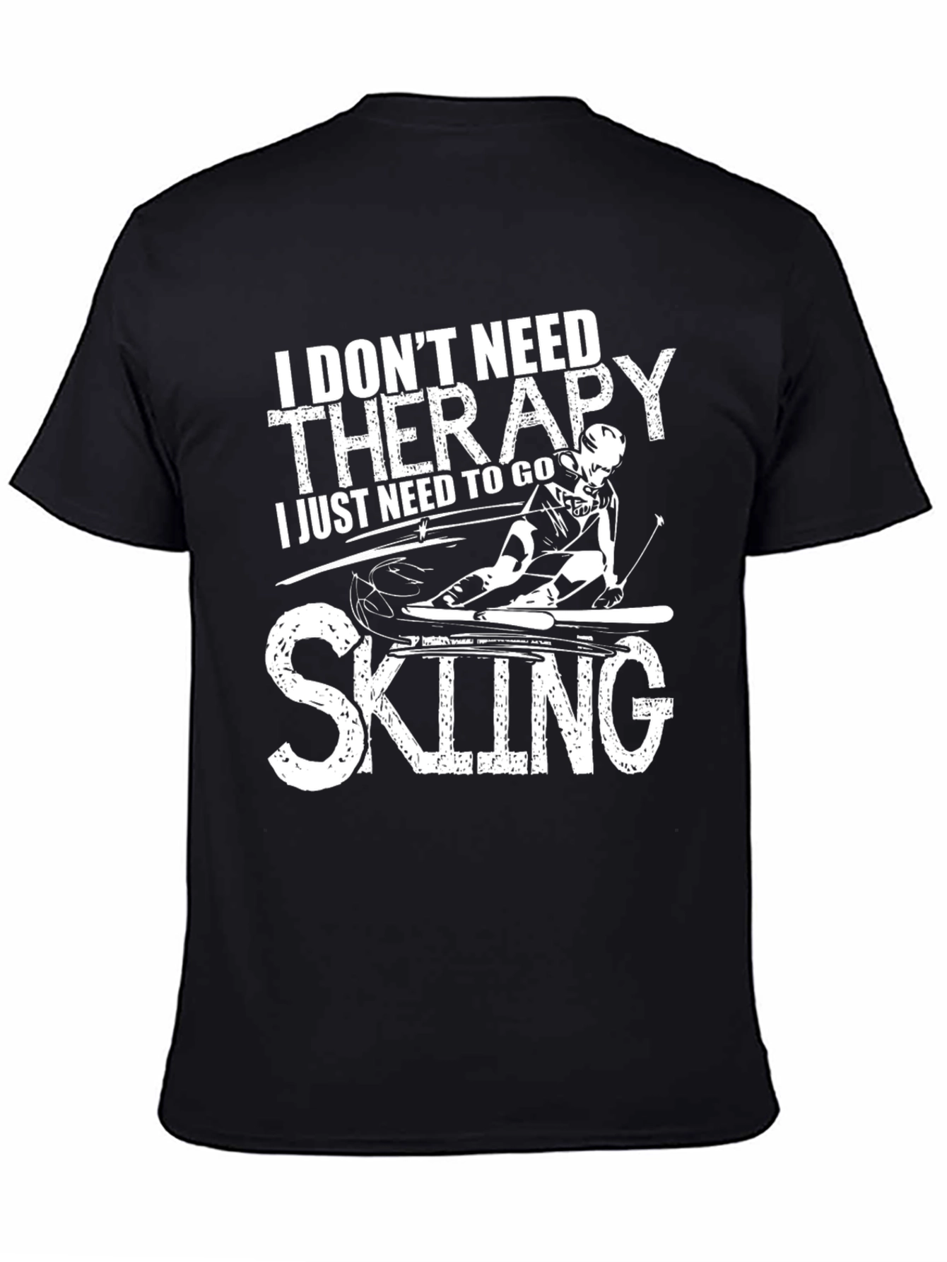 Skiing Therapy T-Shirt Fun Ski Tee