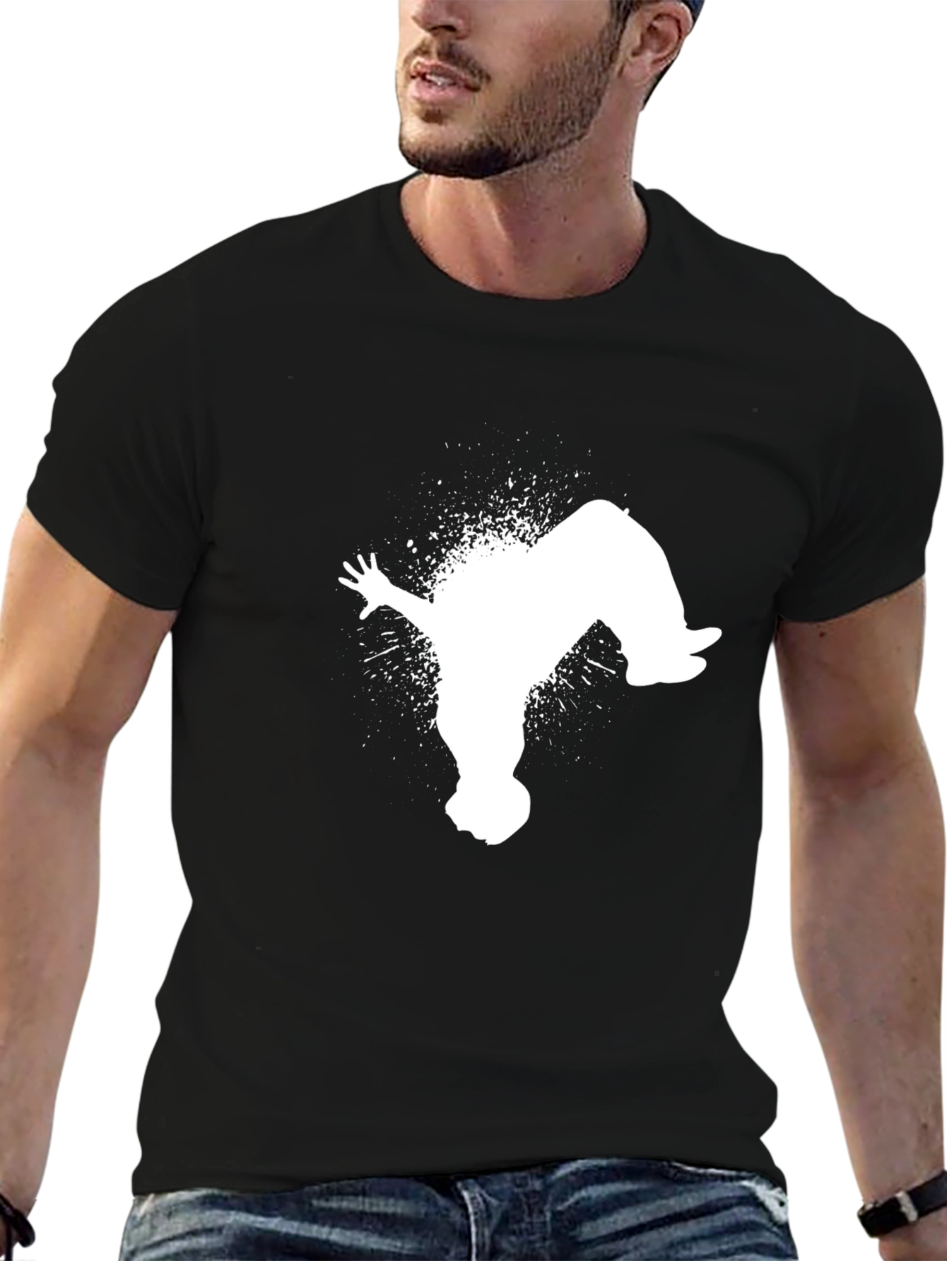 Freestyle Black Tee - Urban Acrobat Design