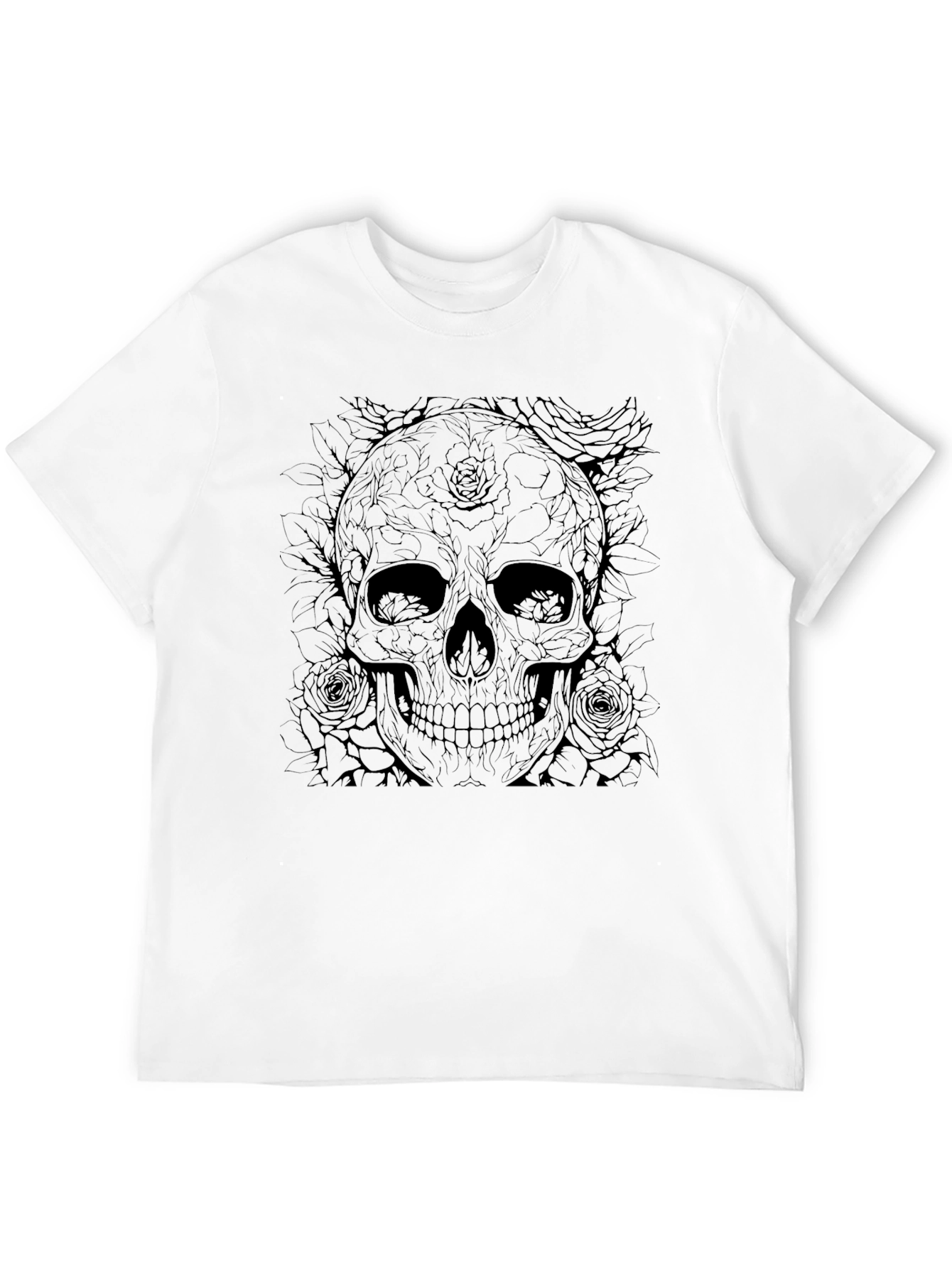 Skull & Roses Graphic T-Shirt