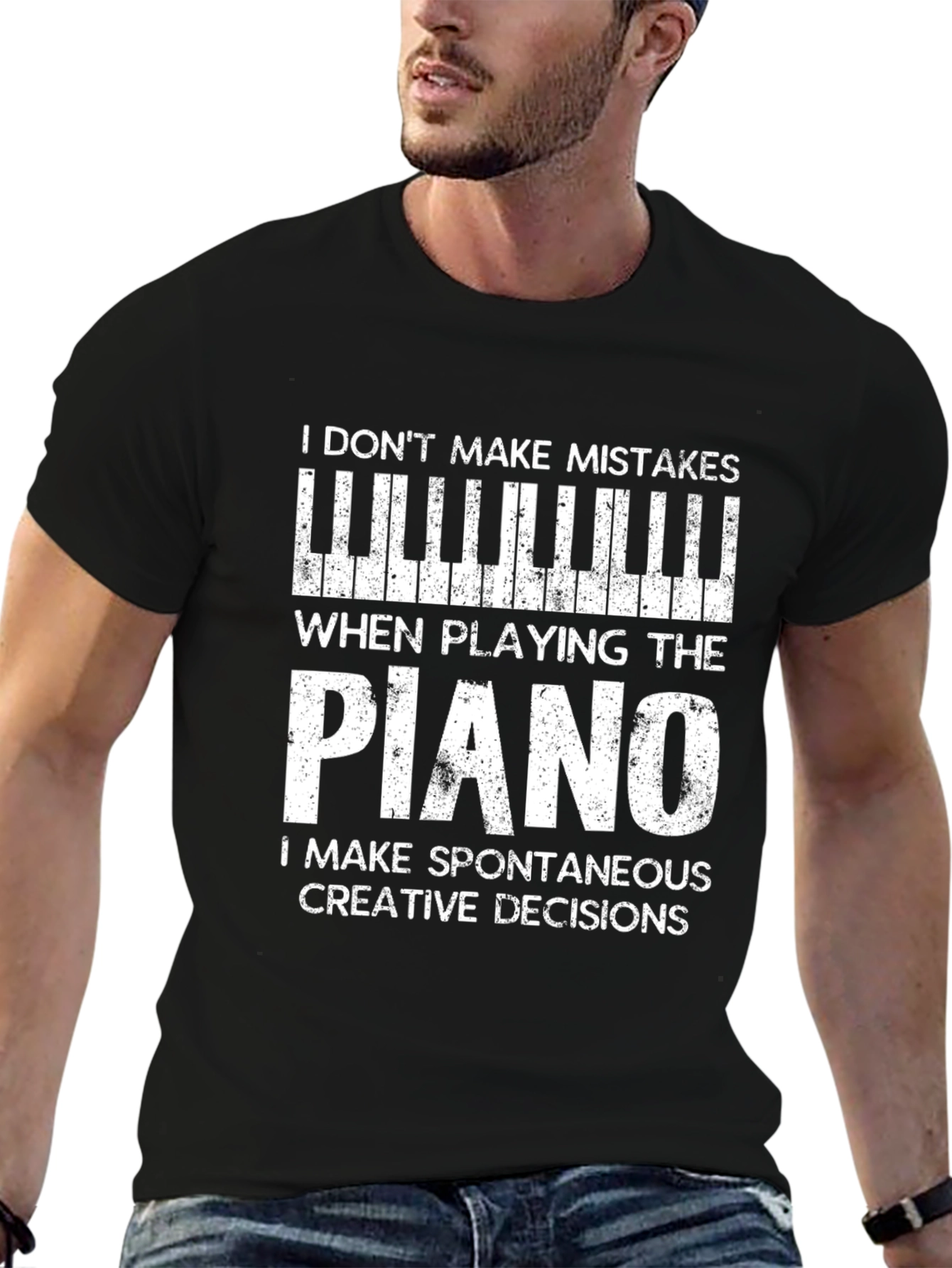 Funny Piano Player T-Shirt Creative Decisions