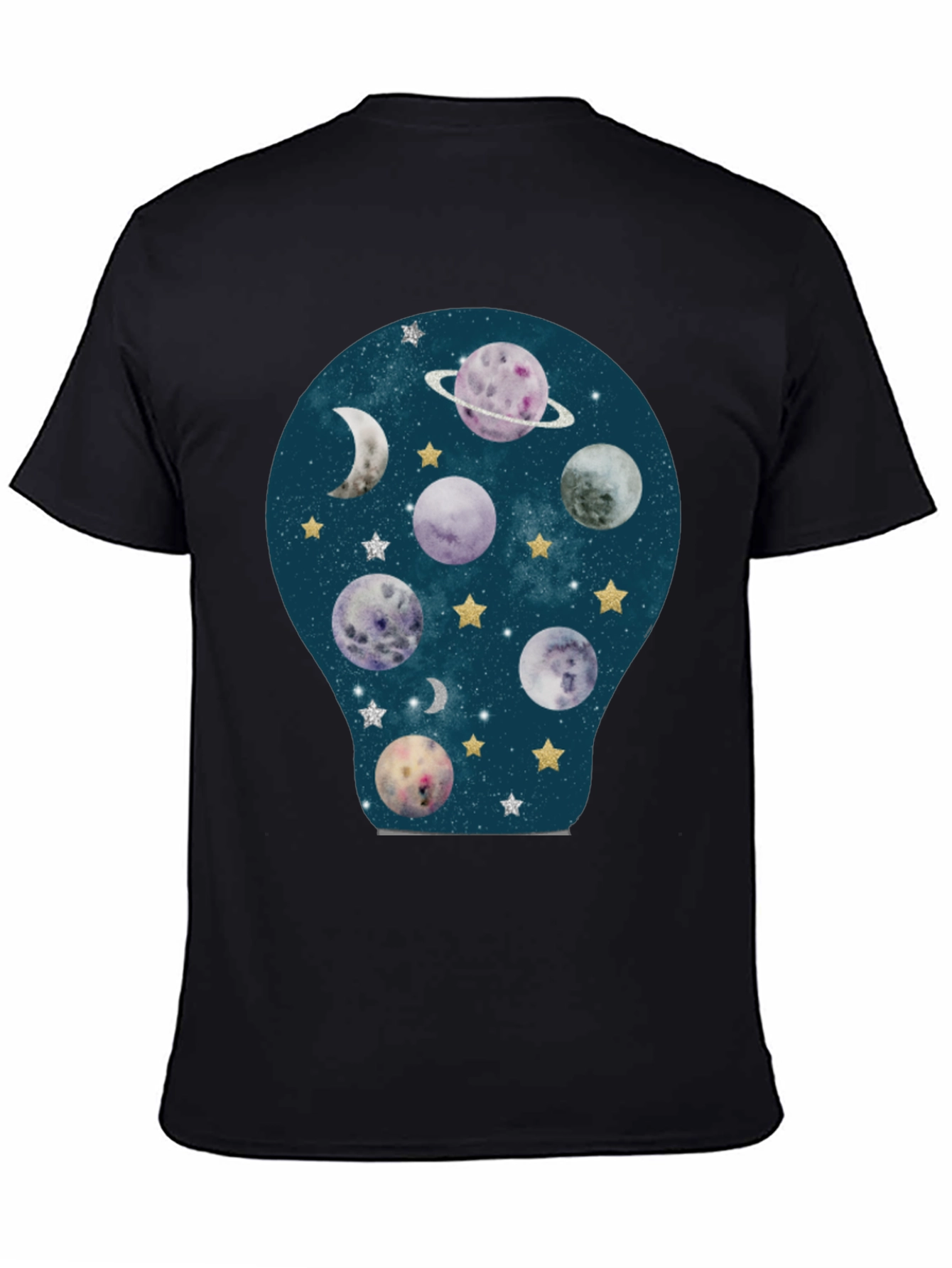 Planetary Dreams Black T-Shirt
