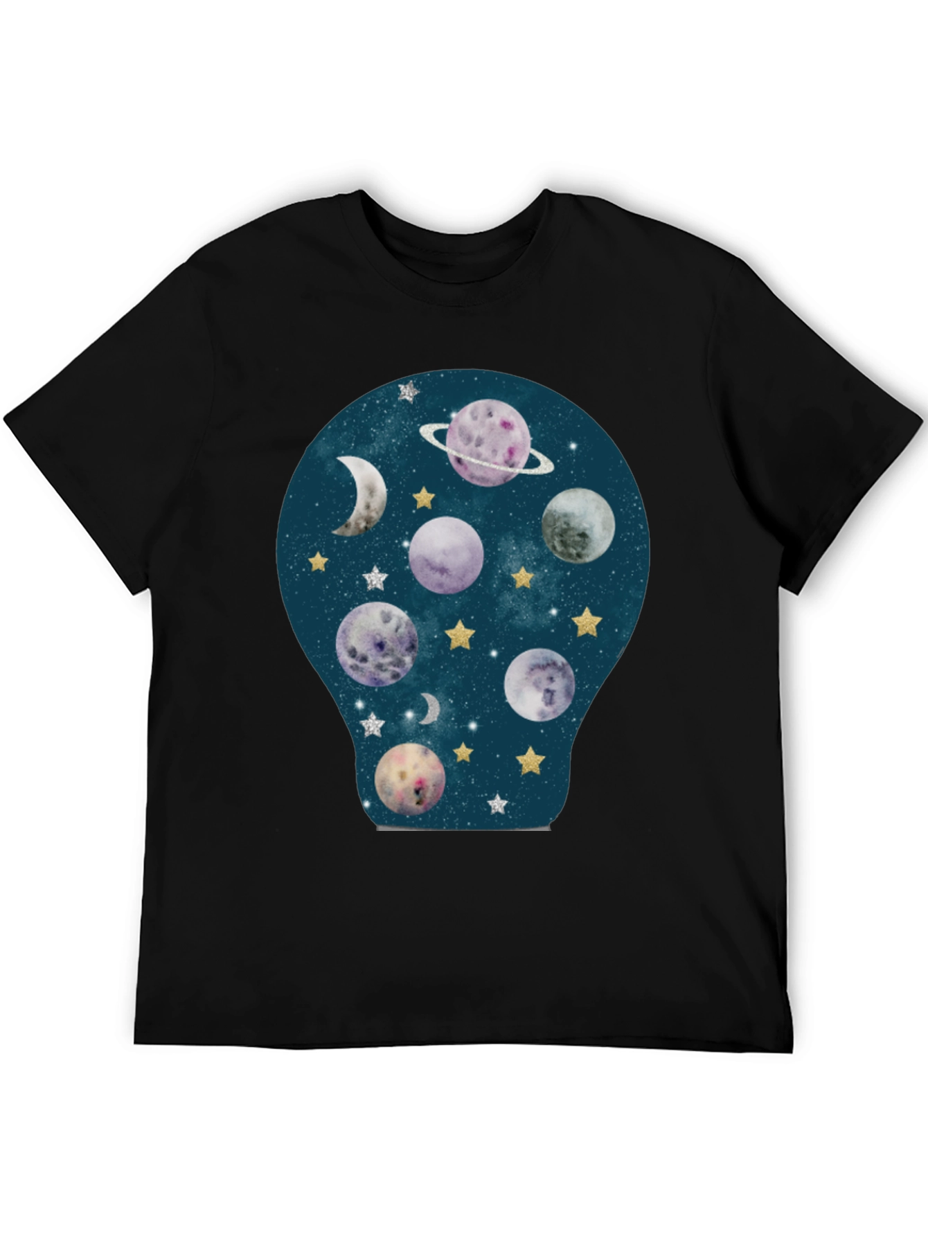 Planetary Dreams Black T-Shirt