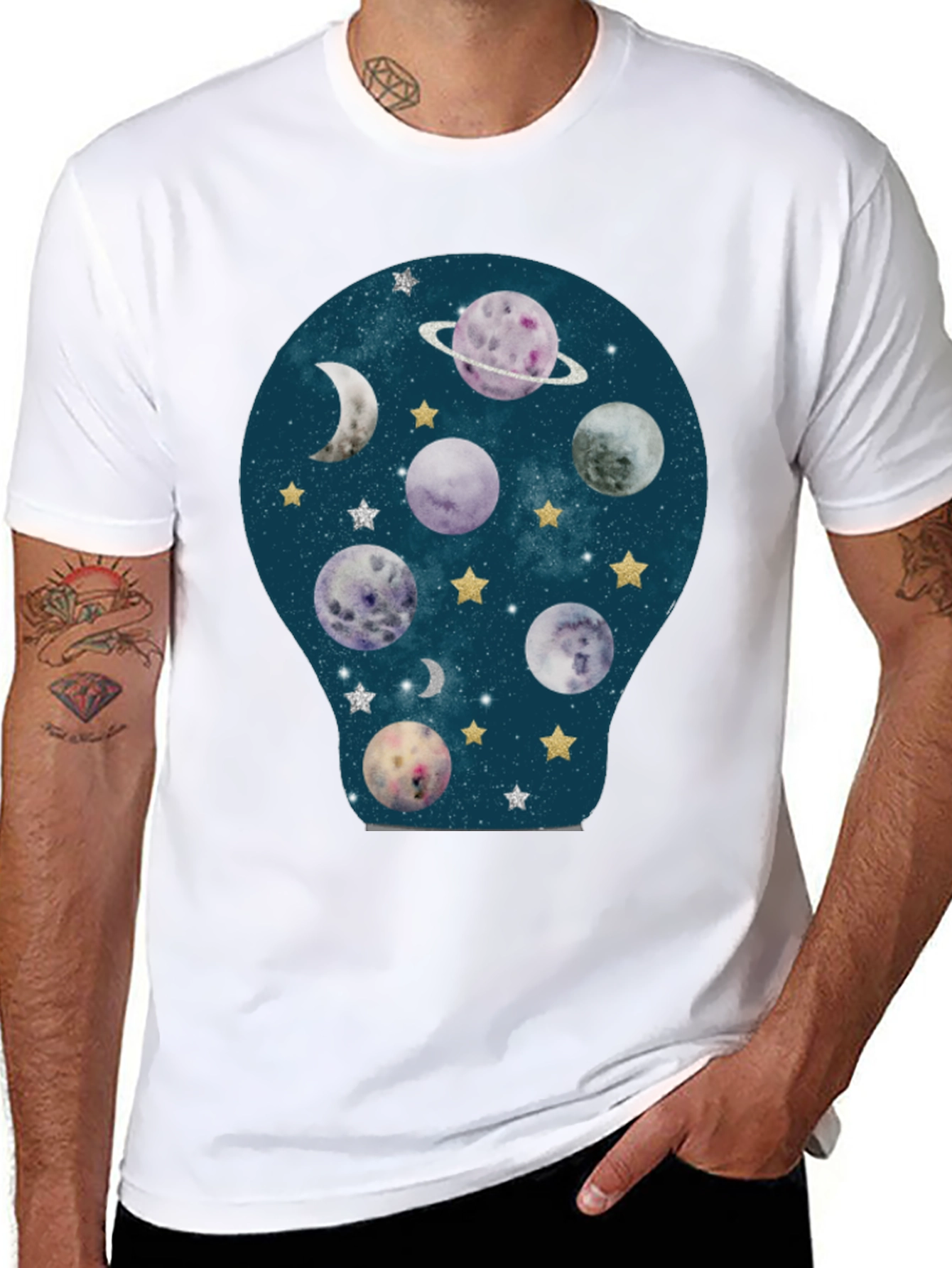 Planetary Dreams Black T-Shirt