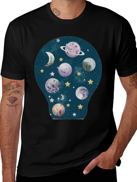 Planetary Dreams Black T-Shirt