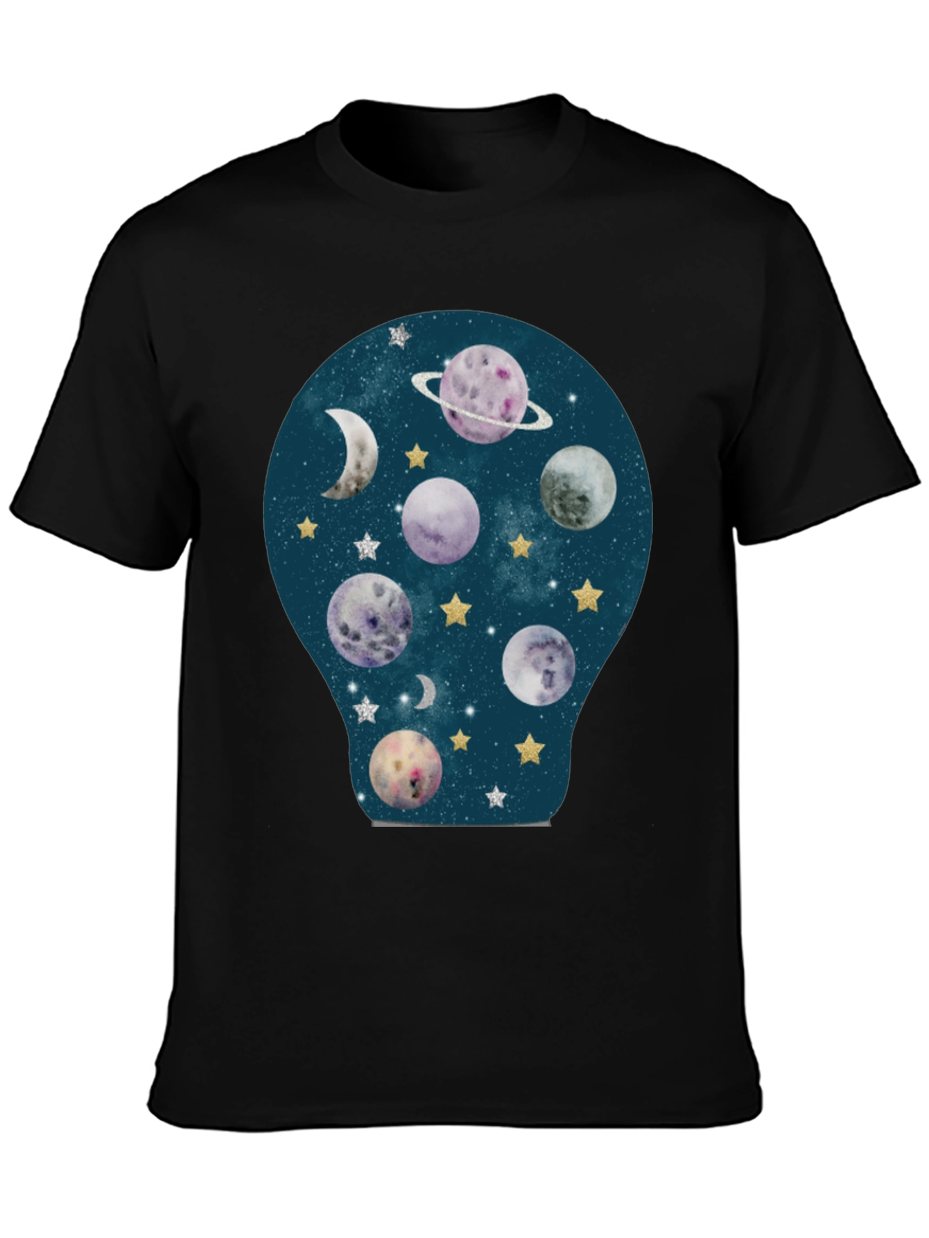 Planetary Dreams Black T-Shirt