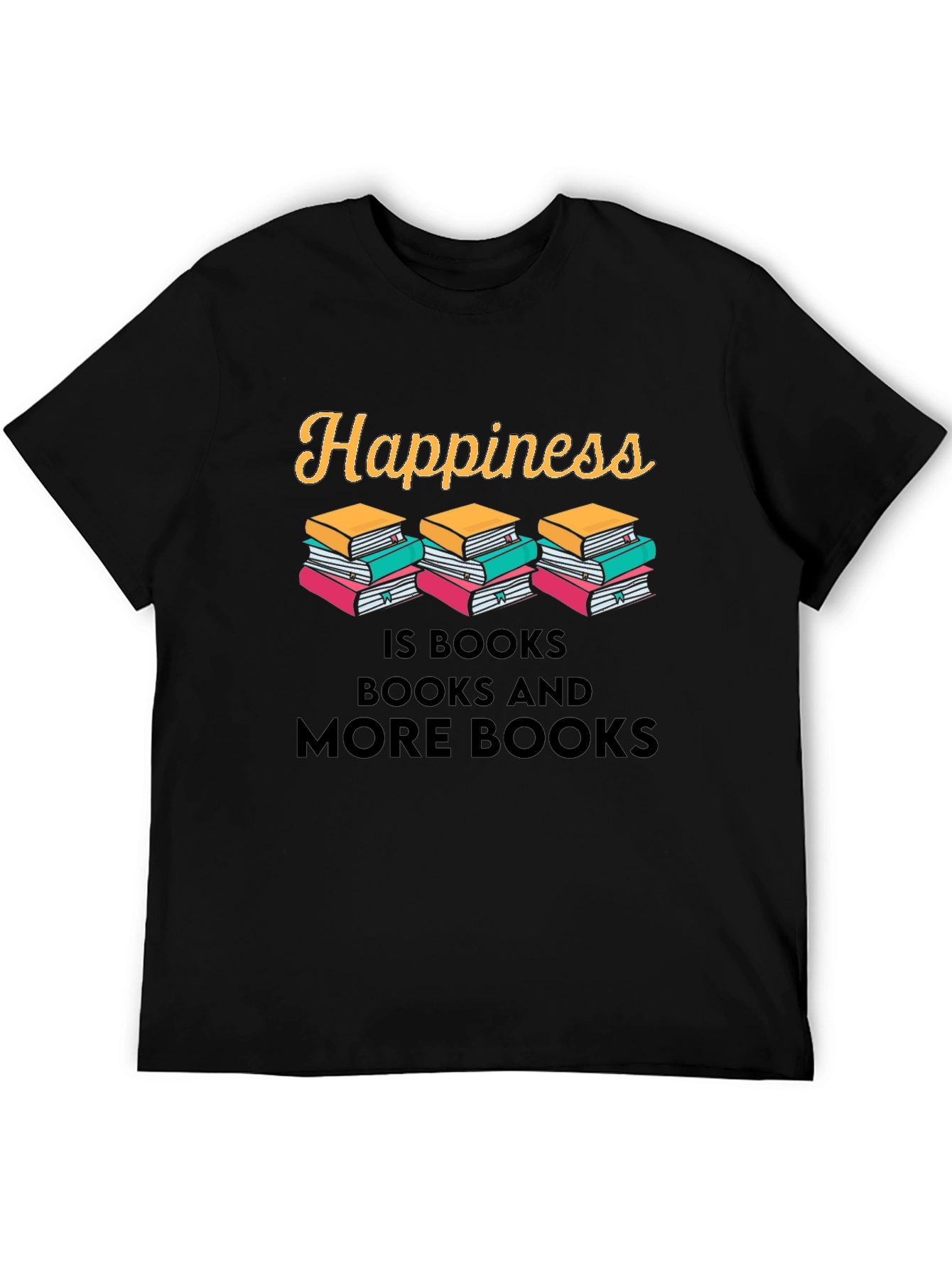 Happiness Is Books Graphic T-Shirt