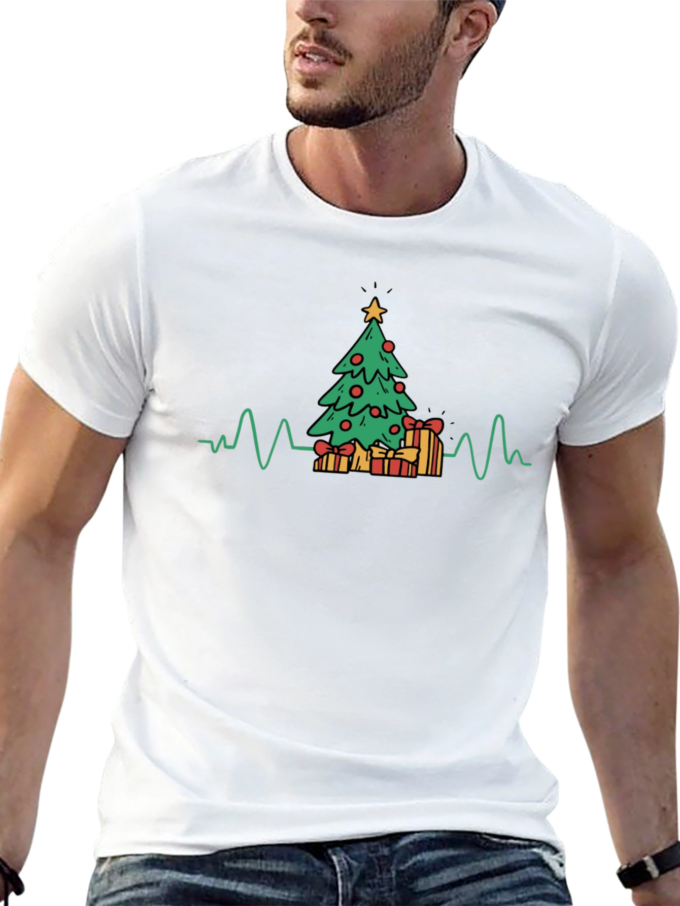 Christmas Tree Heartbeat T-Shirt