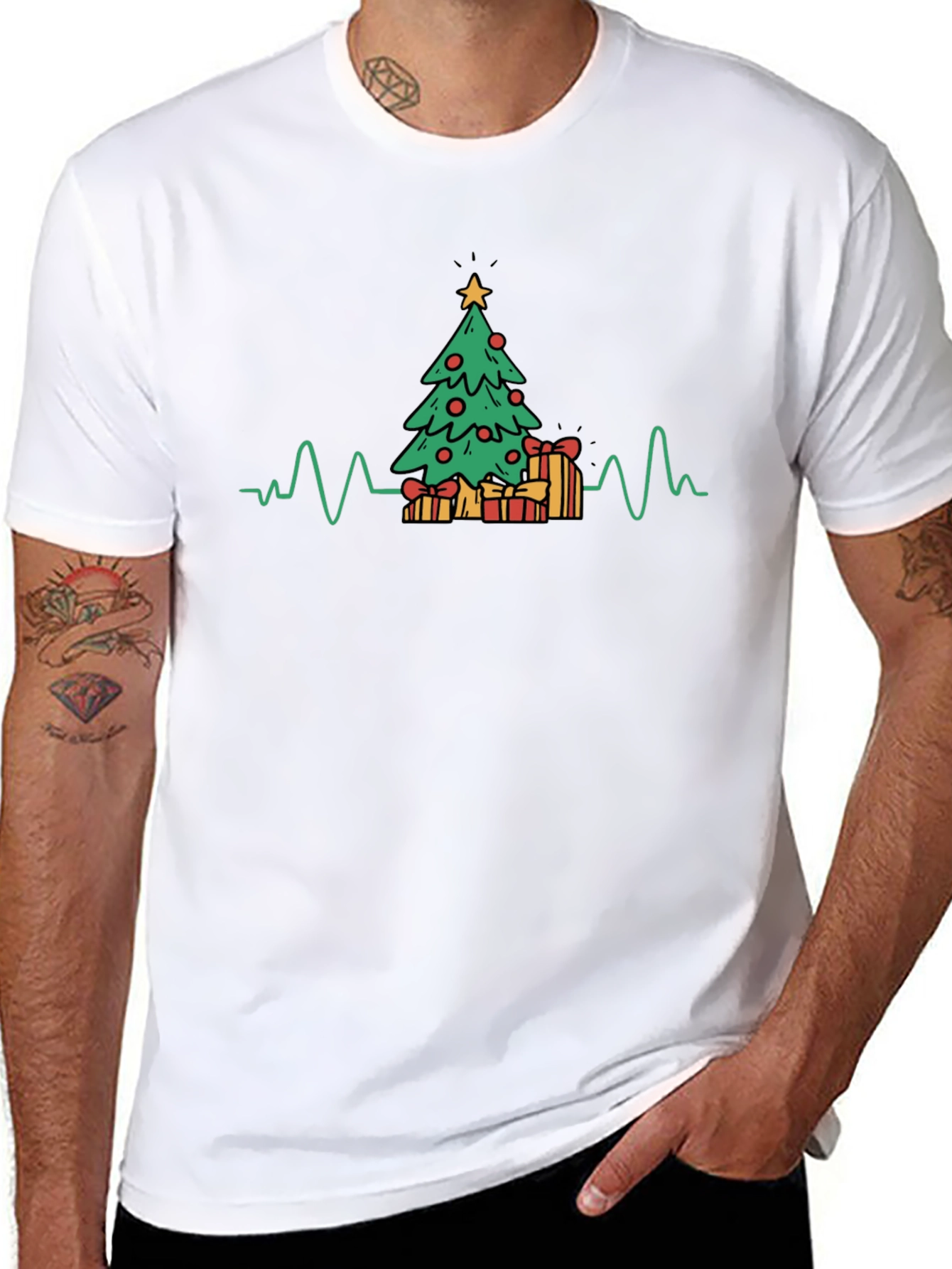 Christmas Tree Heartbeat T-Shirt