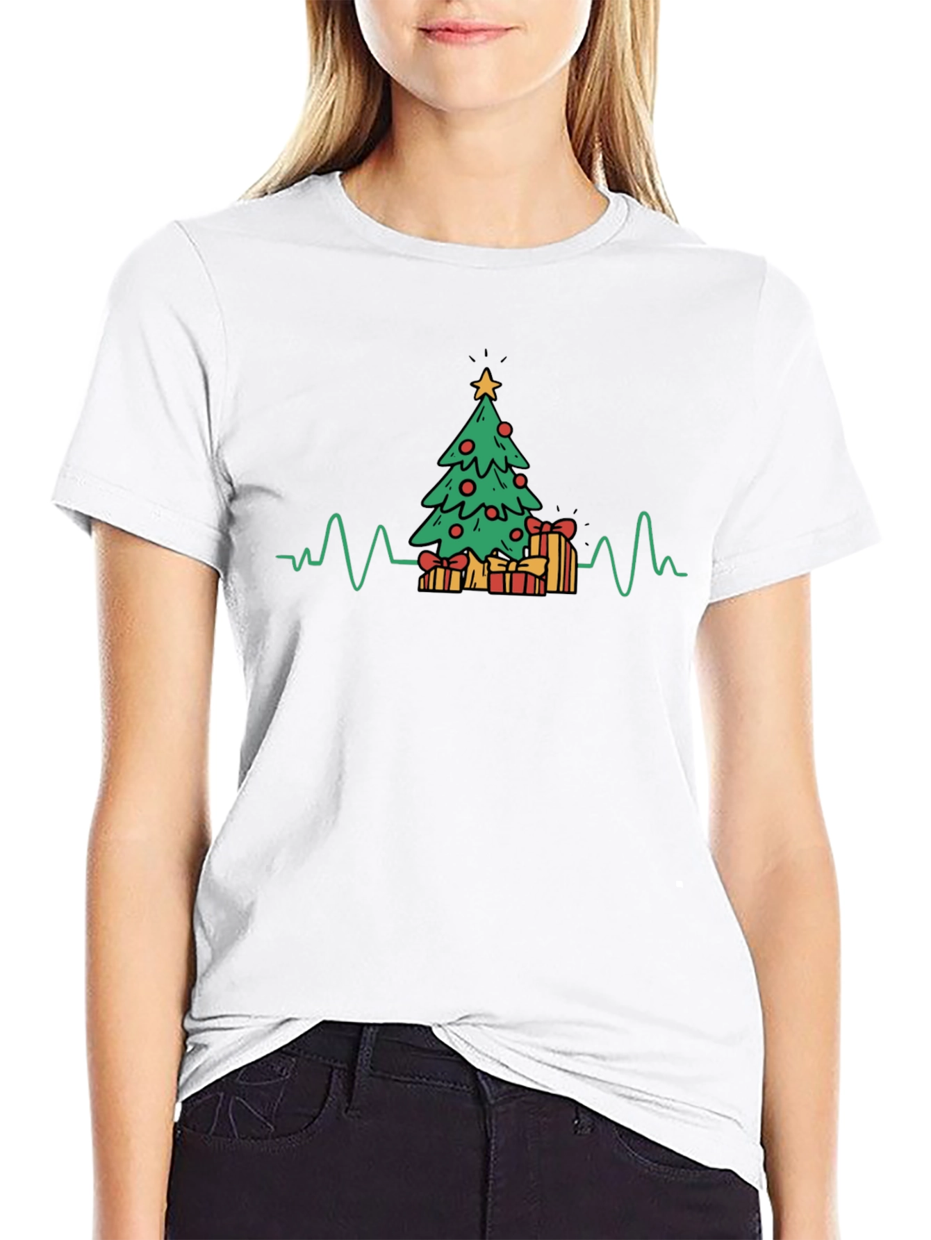 Christmas Tree Heartbeat T-Shirt