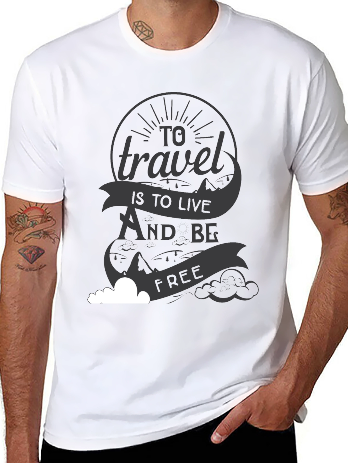 To Travel is to Live Graphic Tee - Black