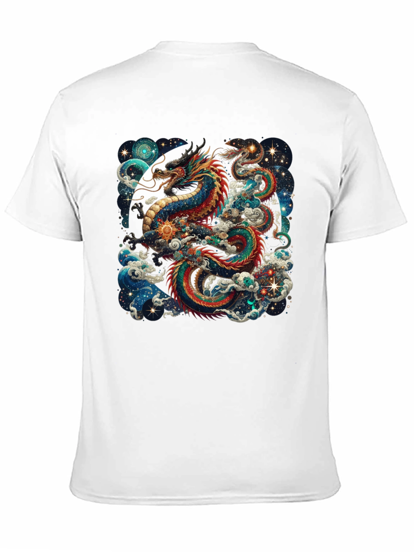 Celestial Dragon Graphic Tee - Cosmic Style