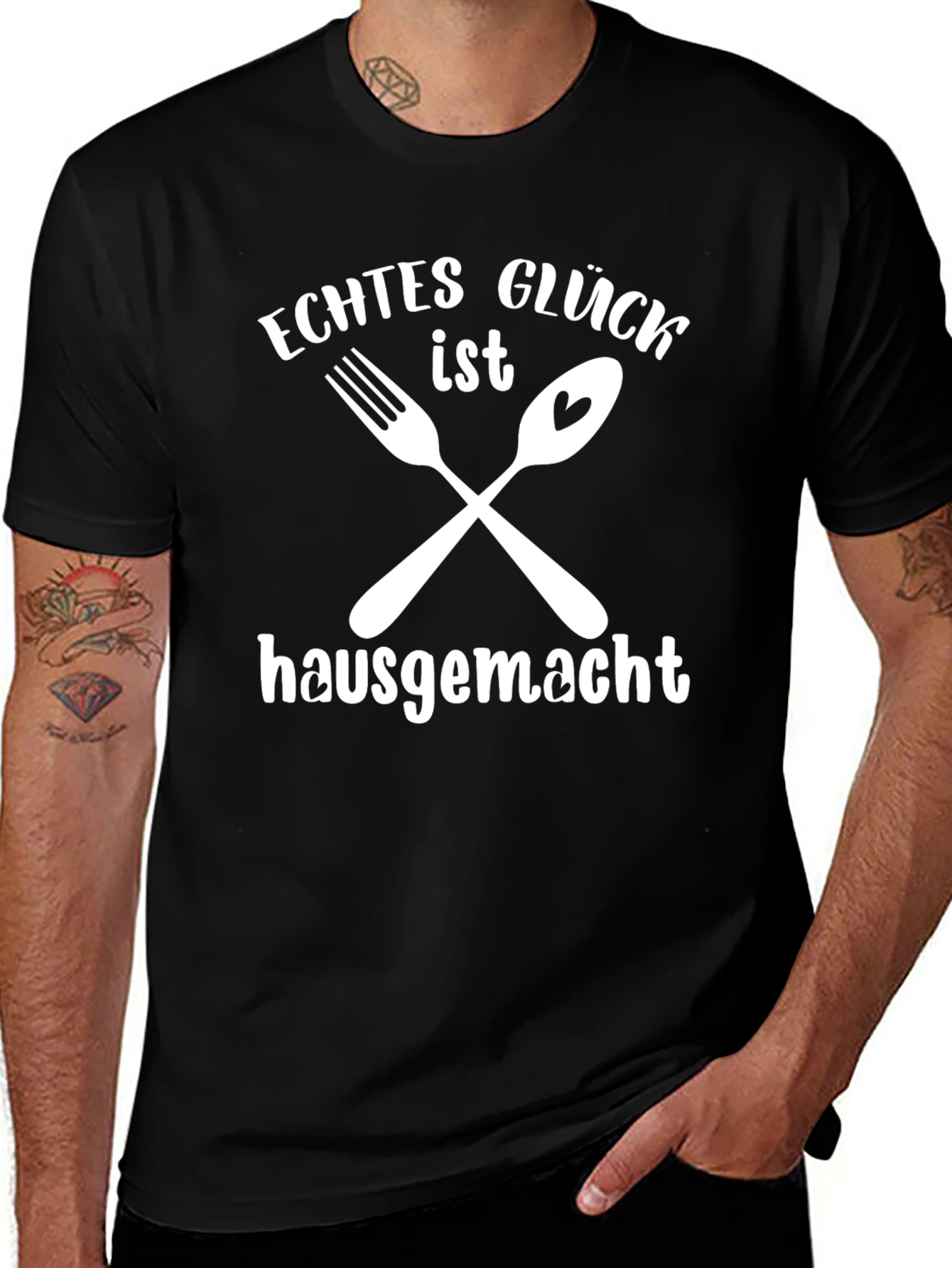 Echtes Glück Ist Hausgemacht Black T-Shirt