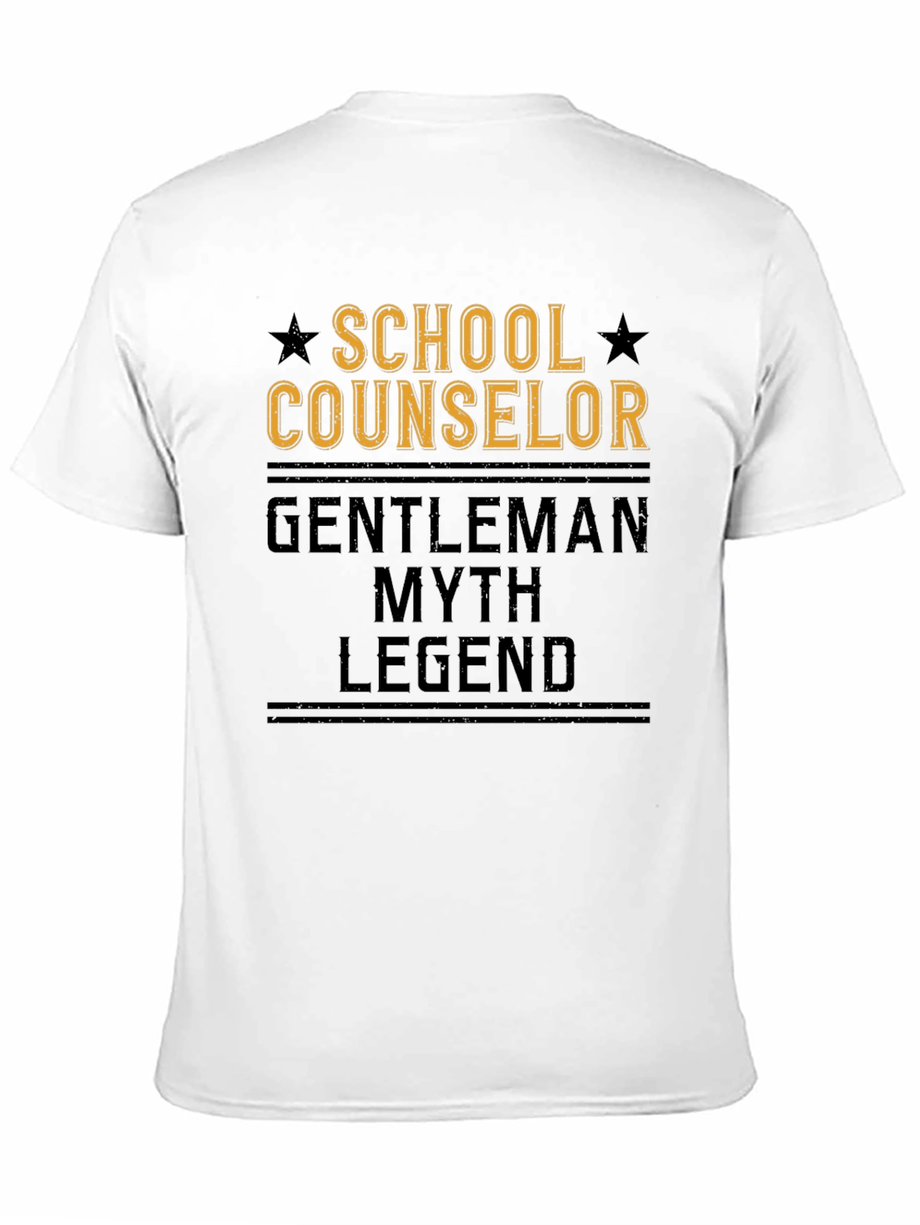 School Counselor Gentleman Myth Legend Black T-Shirt