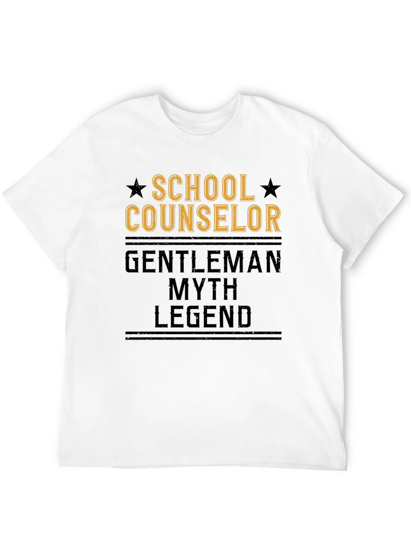 School Counselor Gentleman Myth Legend Black T-Shirt