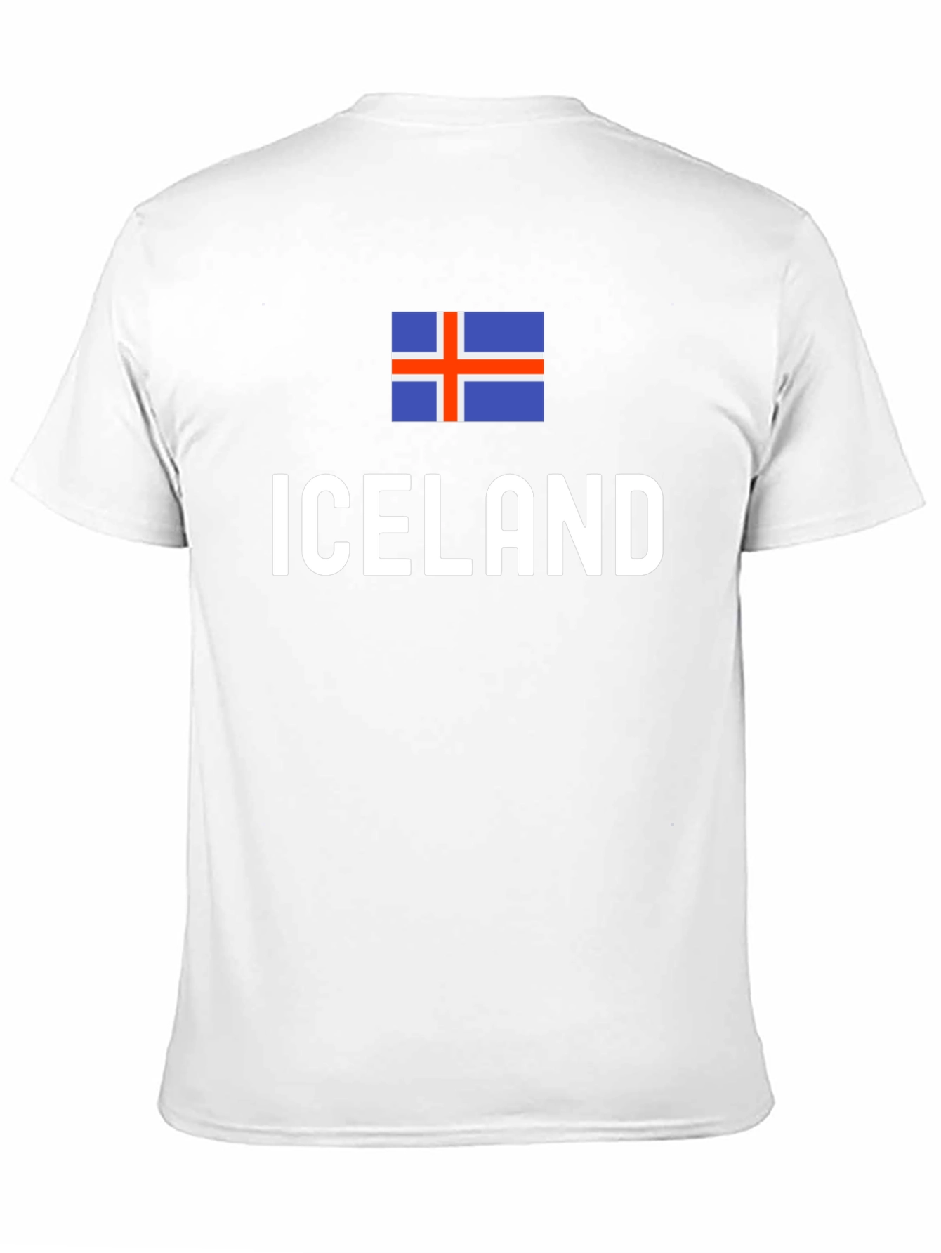 Iceland Flag Graphic T-Shirt - Black