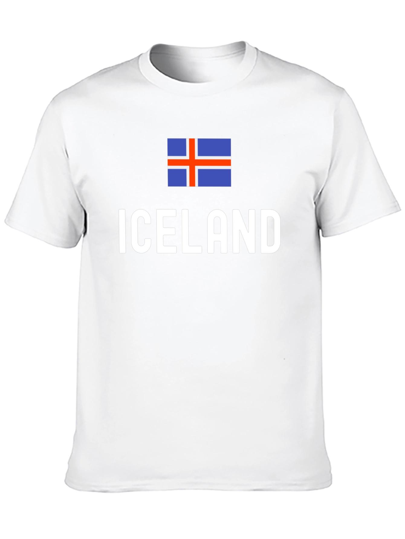 Iceland Flag Graphic T-Shirt - Black