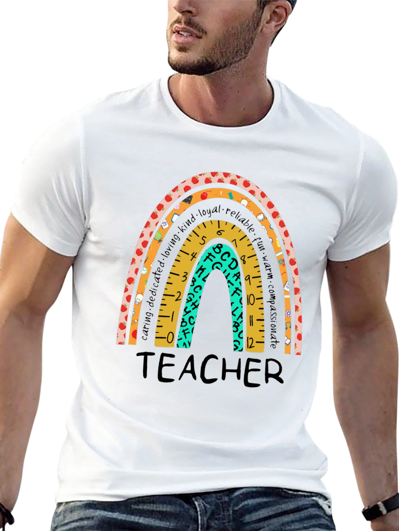 Teacher Rainbow Graphic Tee