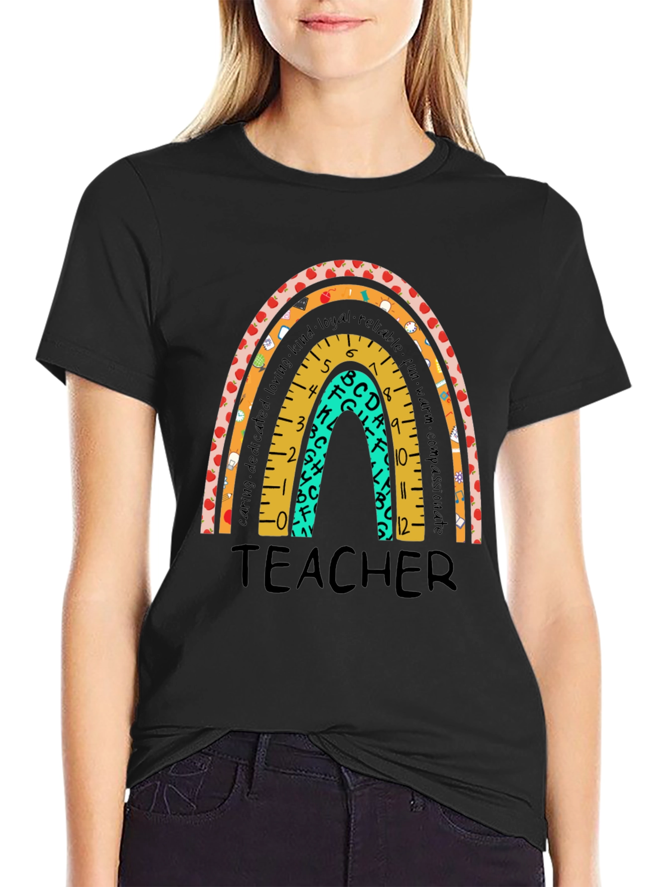 Teacher Rainbow Graphic Tee